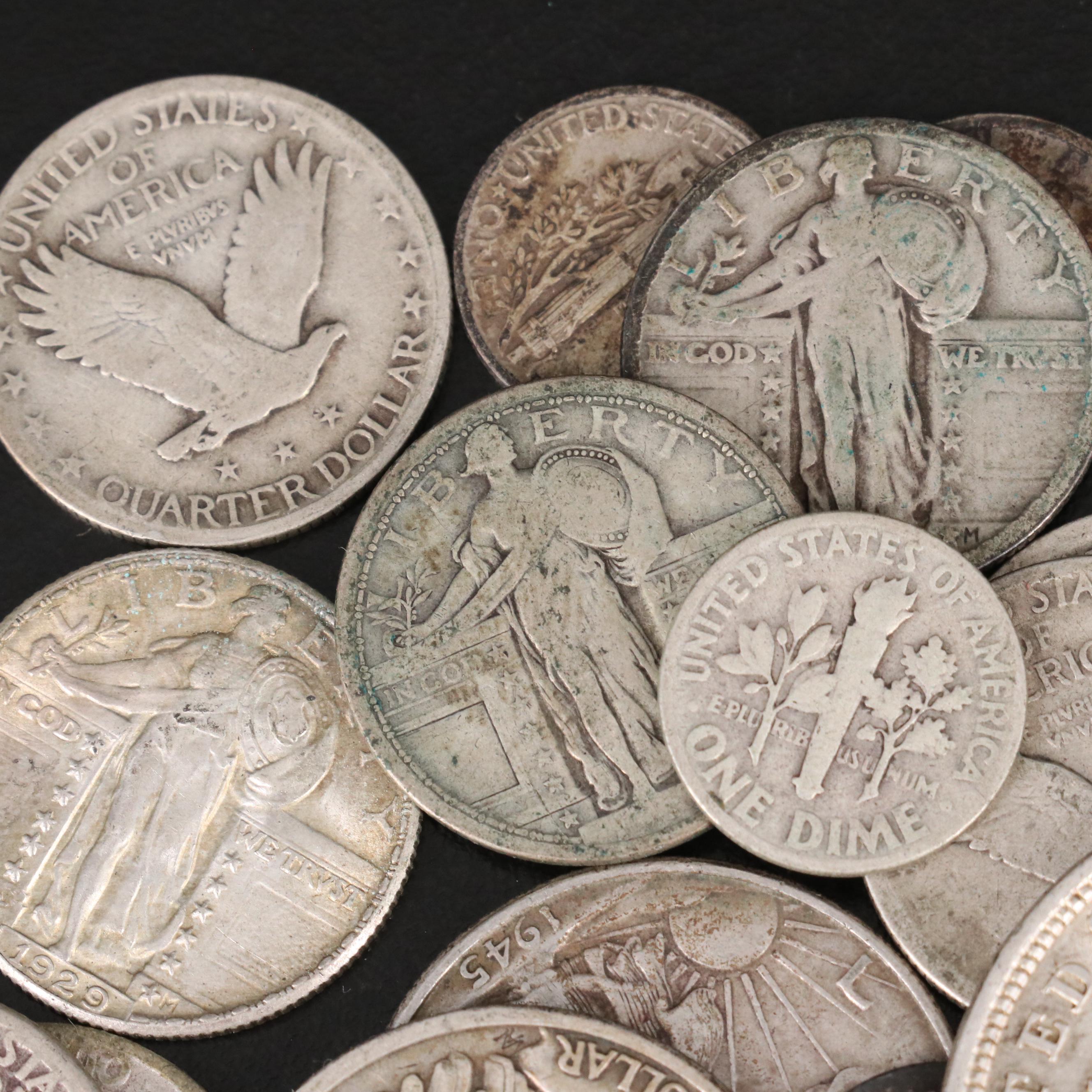 Forty-Eight Antique to Vintage U.S. Silver Coins