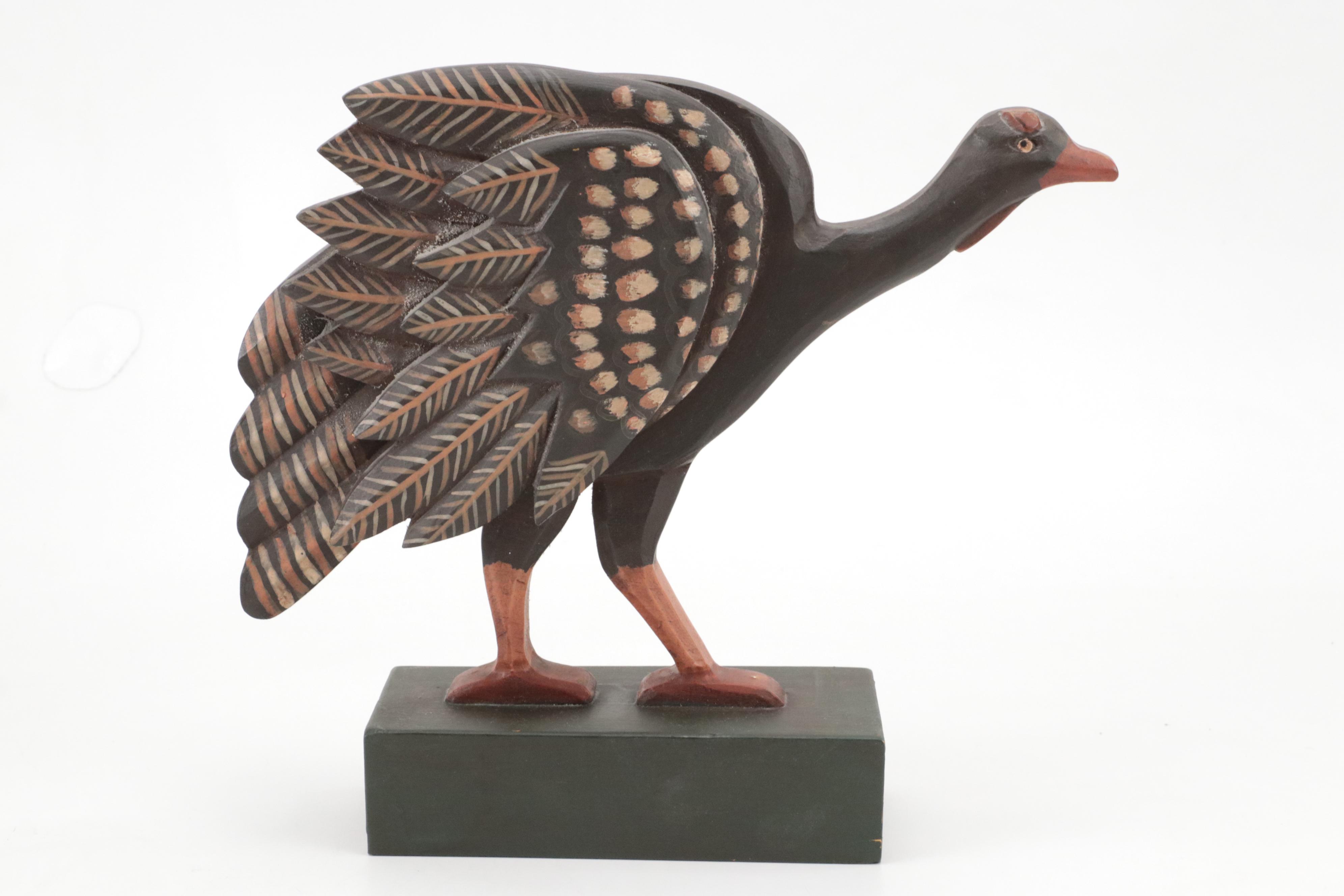 Midwest Carved Resin Turkey Figurine with More Resin Turkey Figurines