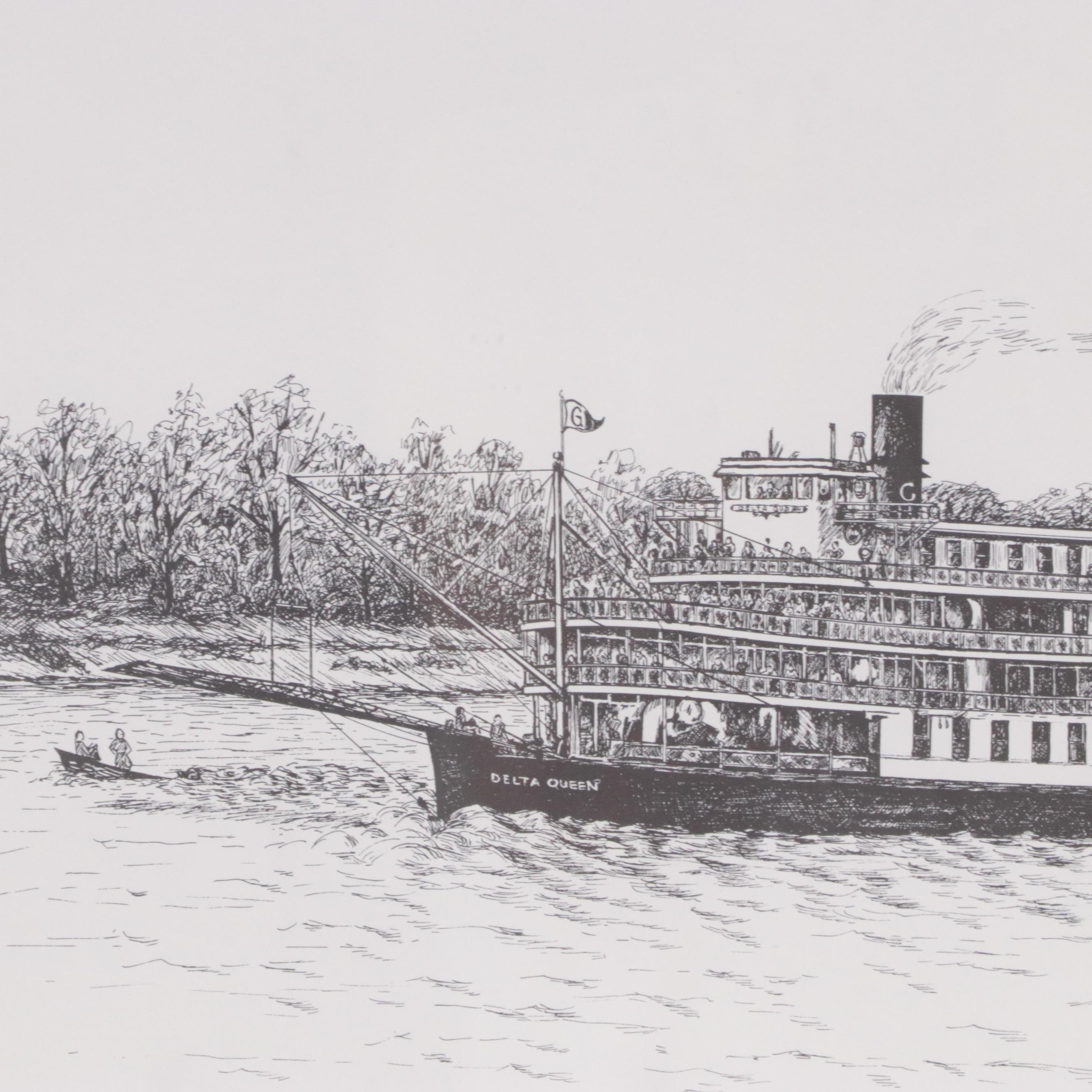 Lithograph After Geneva South "Delta Queen," 1971