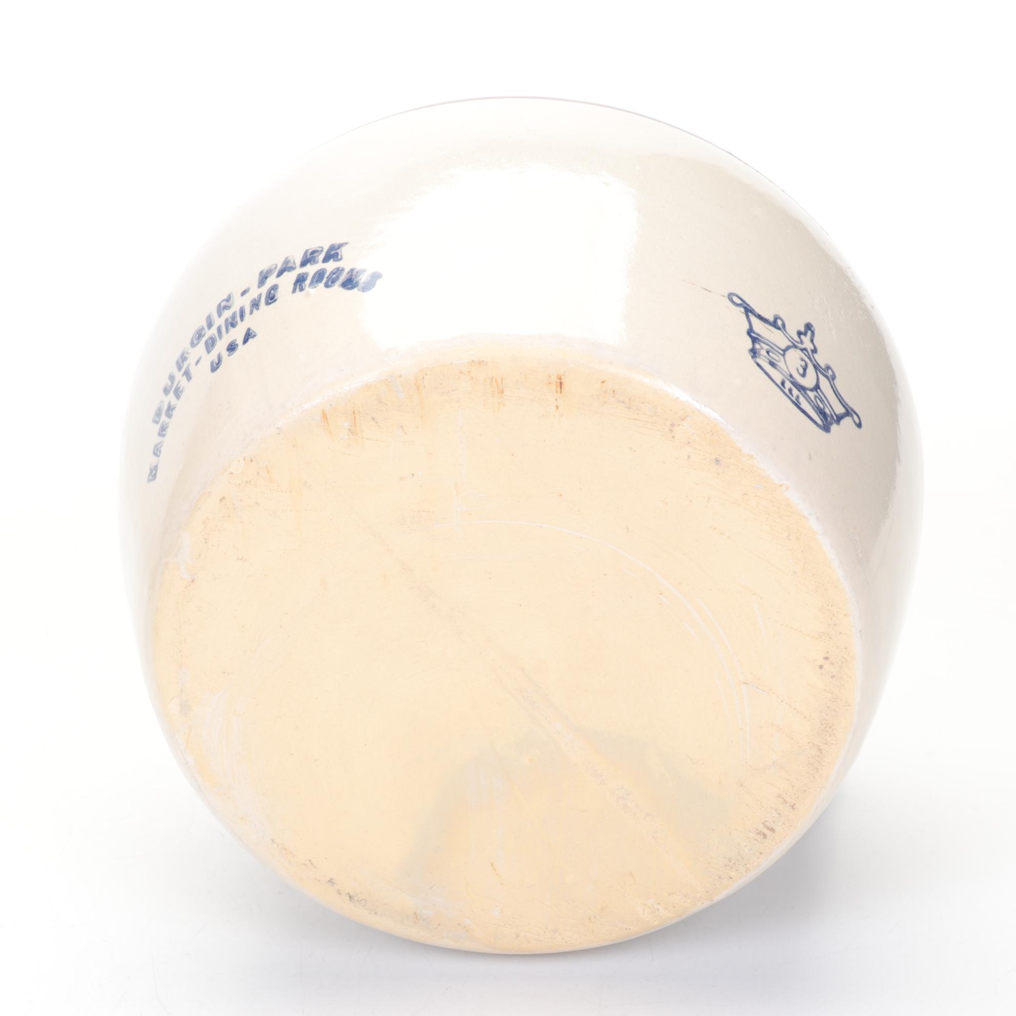 Durgin Park Market Bean Pot Crock and Western Cartridge Co. Wooden Box