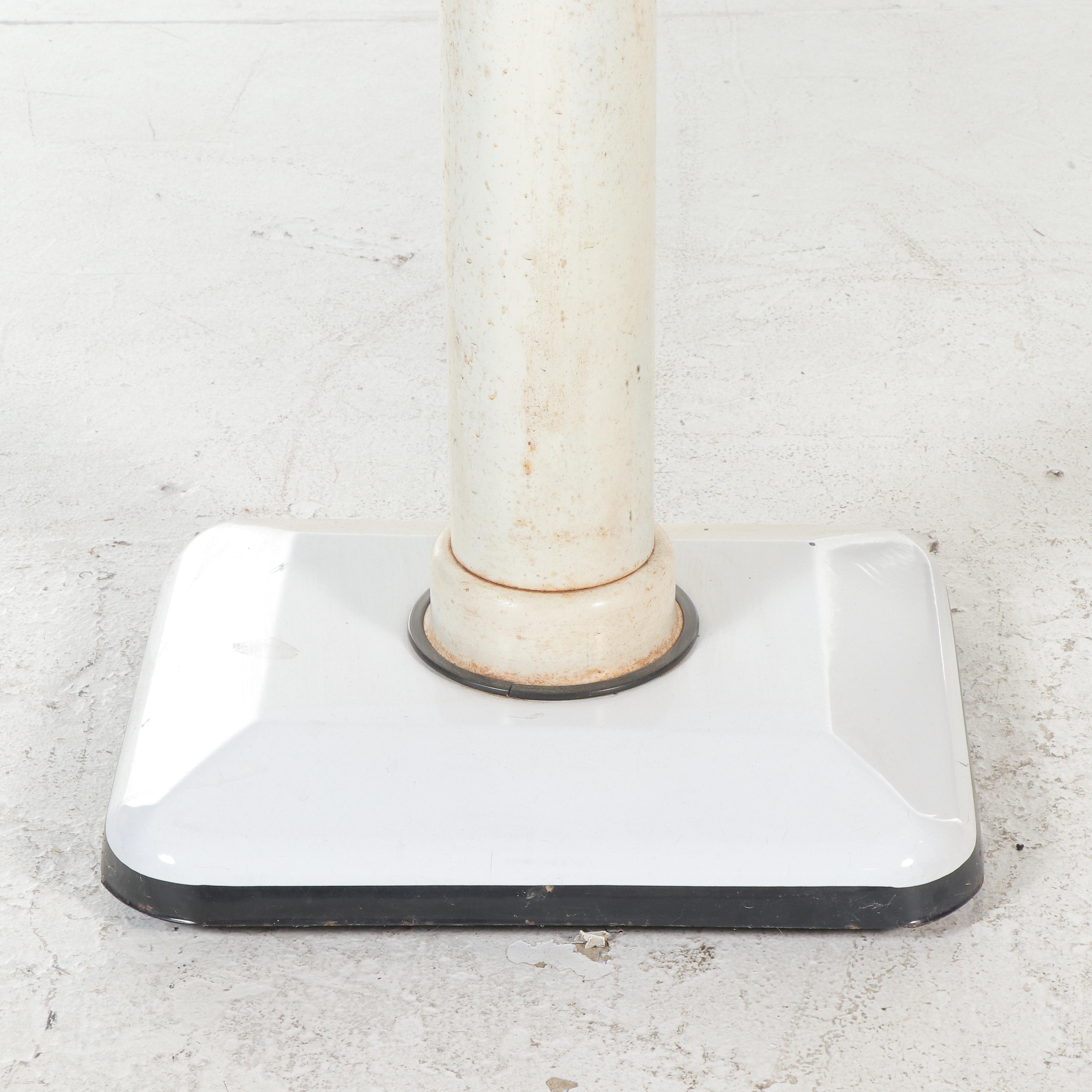 Enameled Metal and Stainless Steel Embalming Table, Mid-20th Century