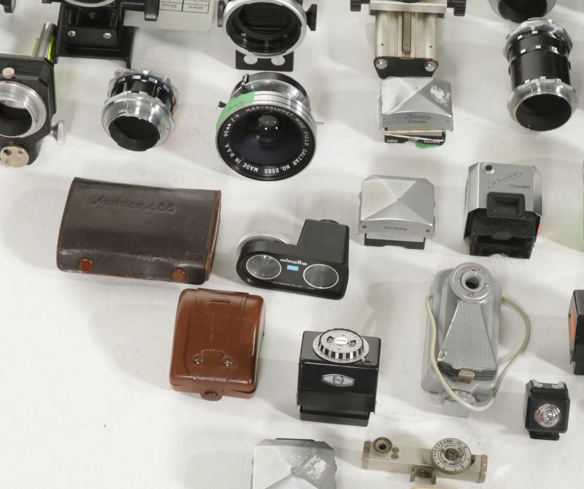 Vintage Photographic Slide Bellows with Other Lenses and Viewers