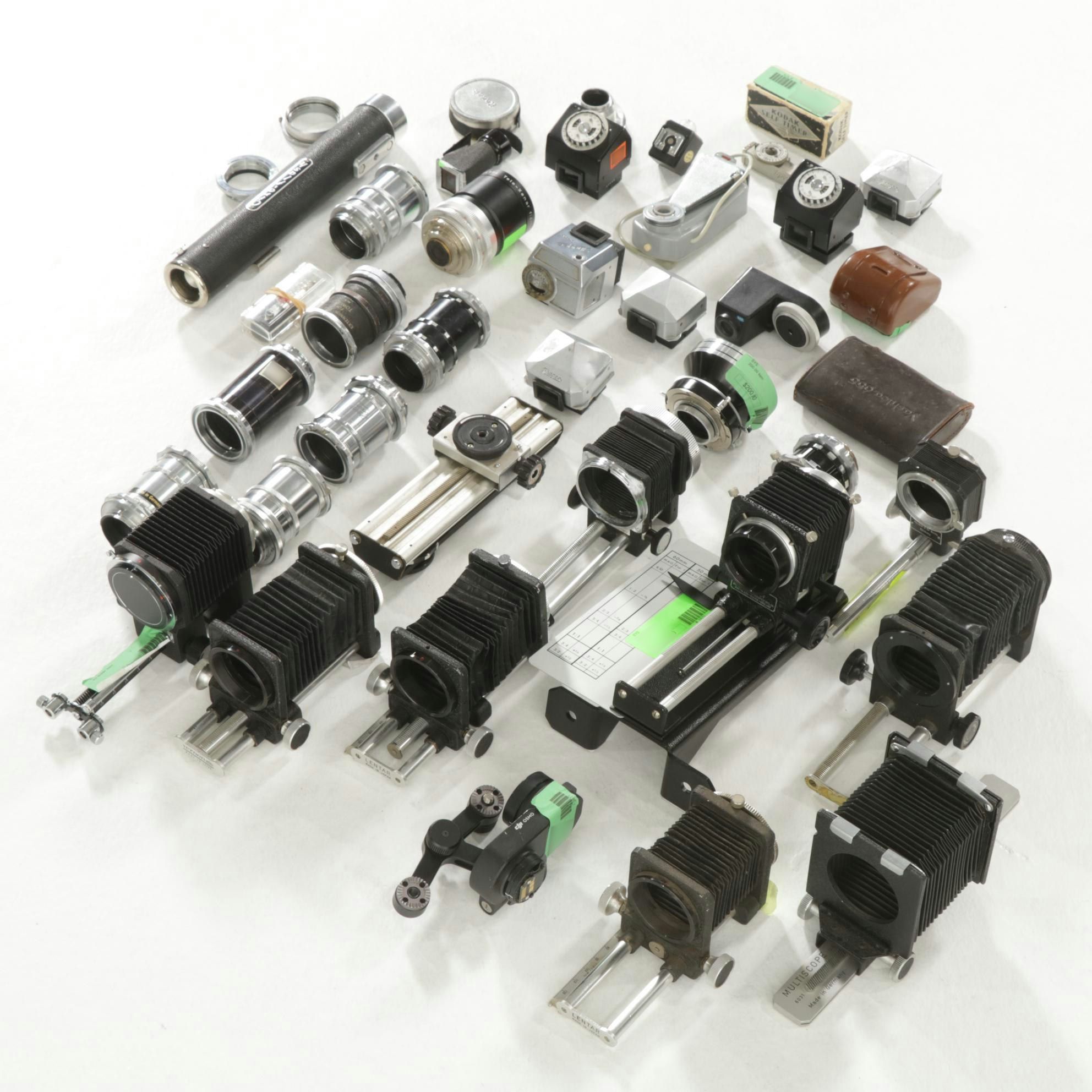 Vintage Photographic Slide Bellows with Other Lenses and Viewers