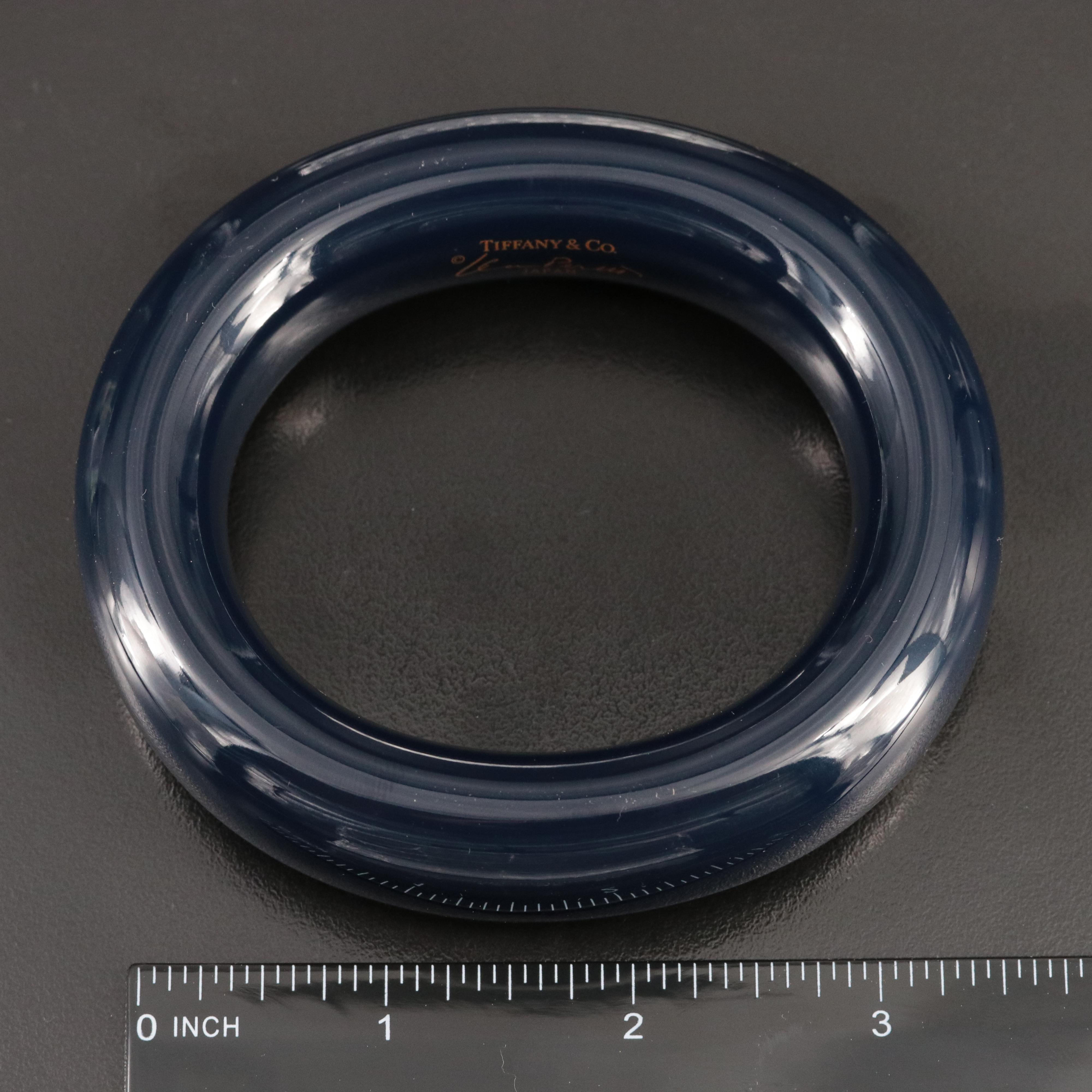 Elsa Peretti for Tiffany & Co. Navy Blue Lacquer Bangle
