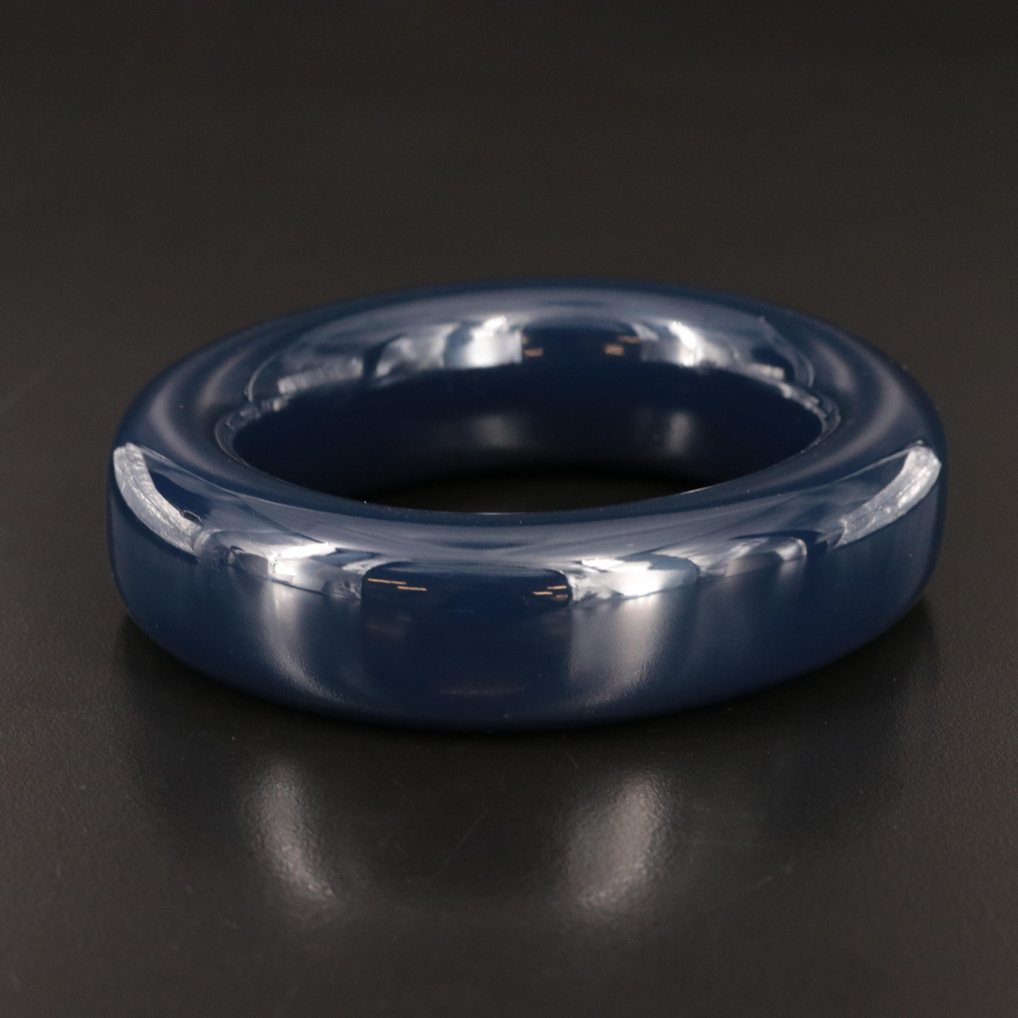 Elsa Peretti for Tiffany & Co. Navy Blue Lacquer Bangle