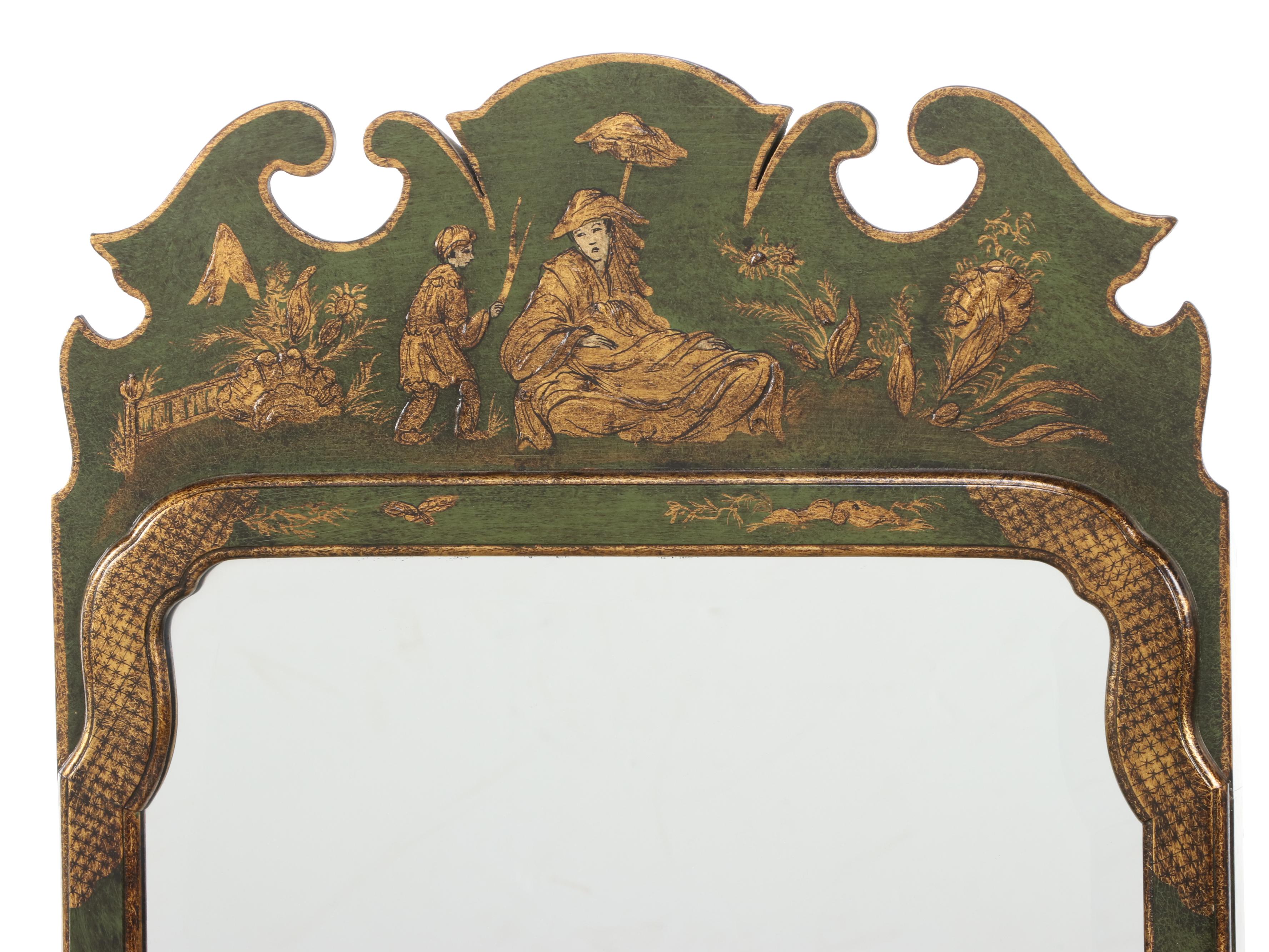 Friedman Brothers "Williamsburg Restoration" Queen Anne Style Chinoiserie Mirror