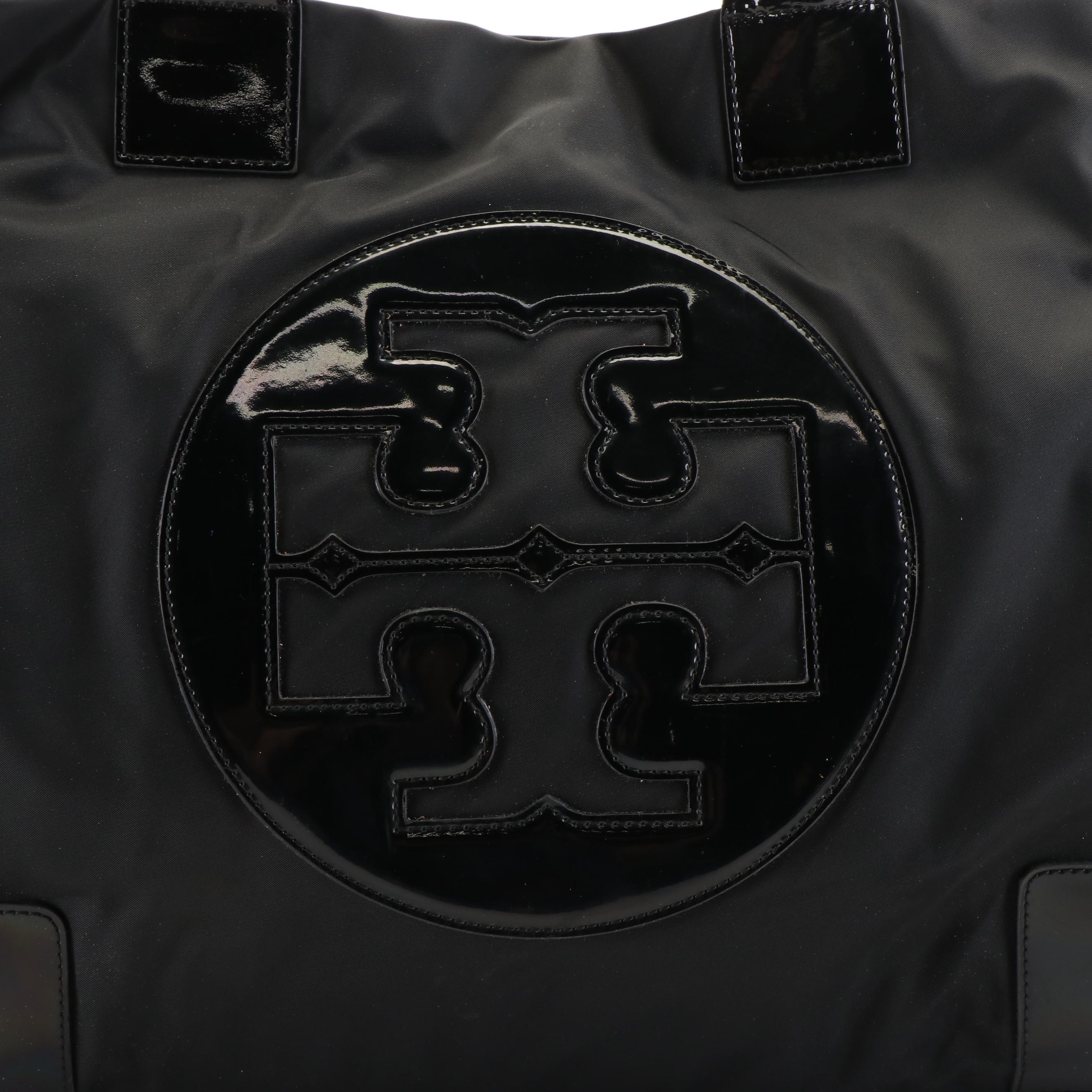Tory Burch Ella Patent Leather and Nylon Tote Bag