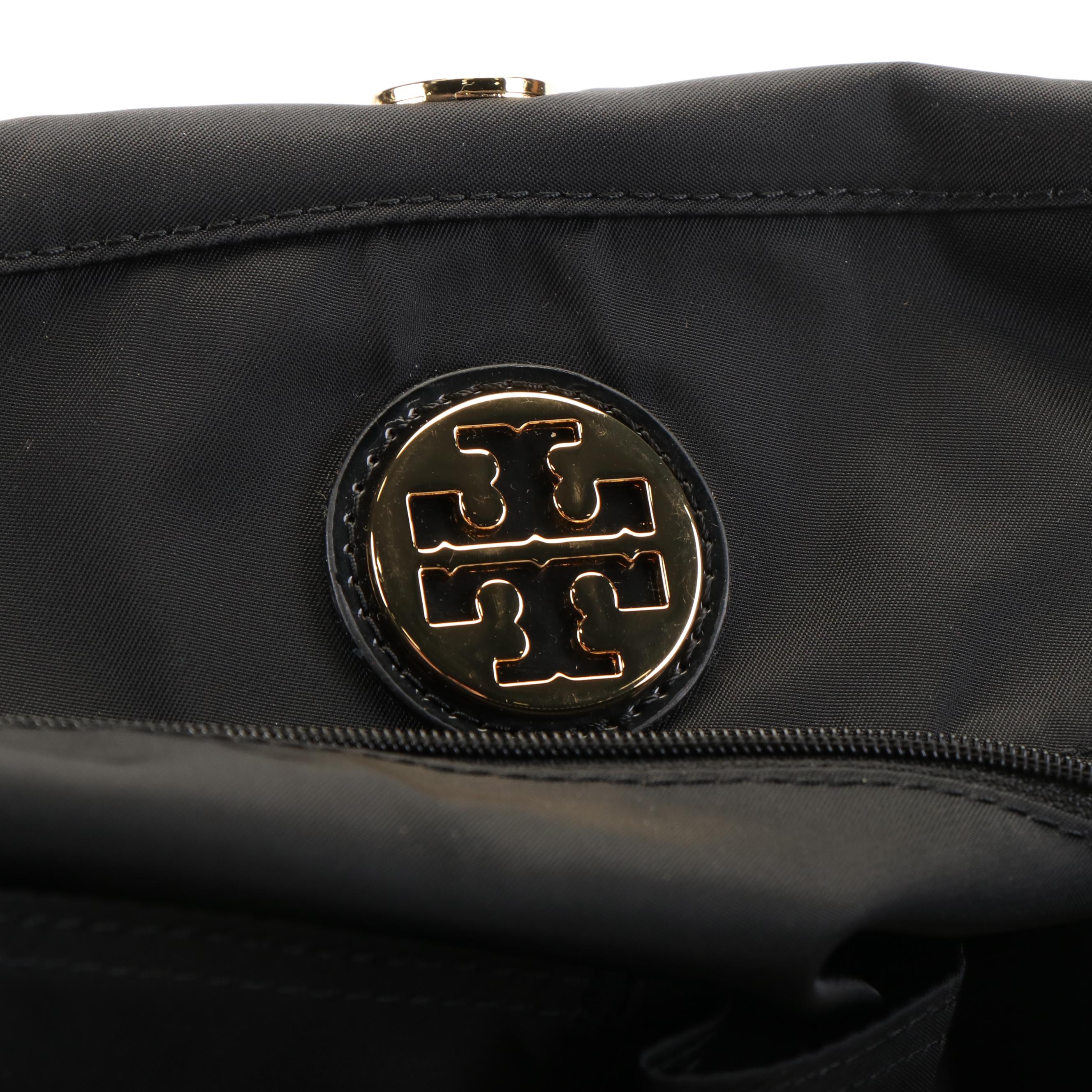 Tory Burch Ella Patent Leather and Nylon Tote Bag