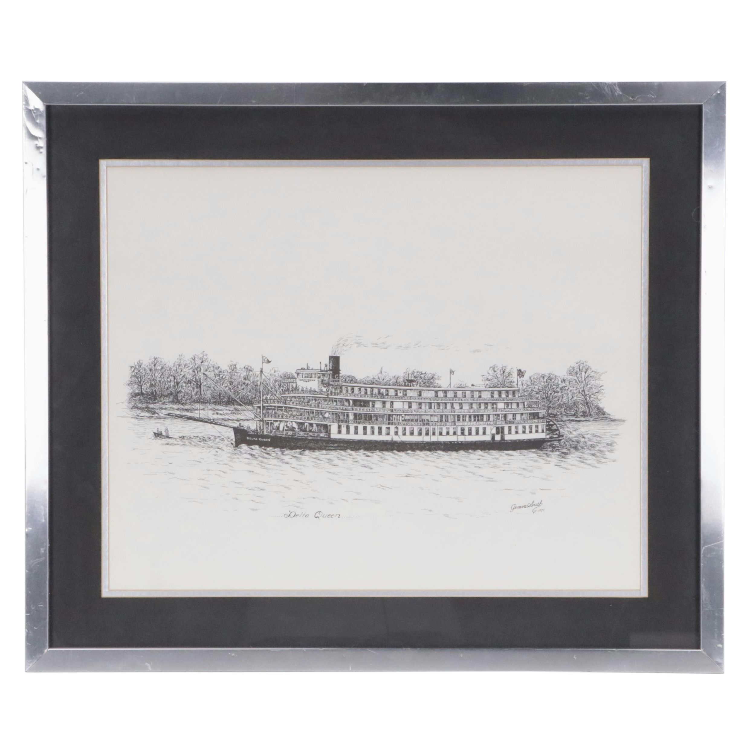 Lithograph After Geneva South "Delta Queen," 1971
