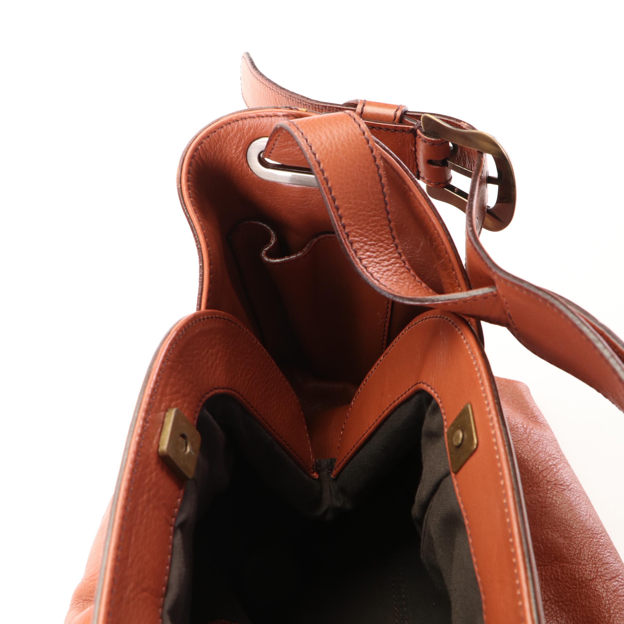 Fendi Borsa Doctor B Frame Shoulder Bag in Brown Leather