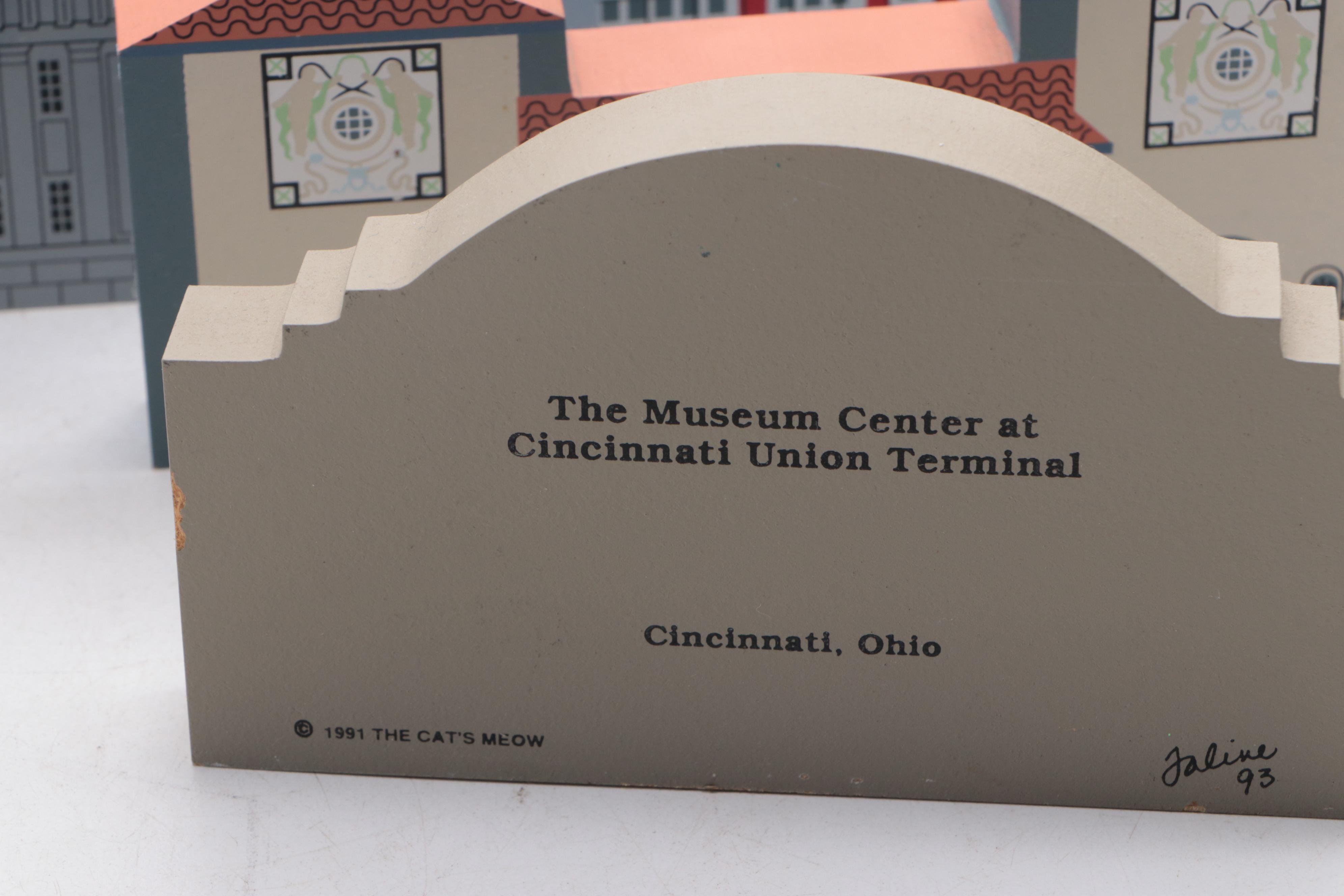 The Cat's Meow Cincinnati-Themed Hand-Painted Wooden Figures, 1990s