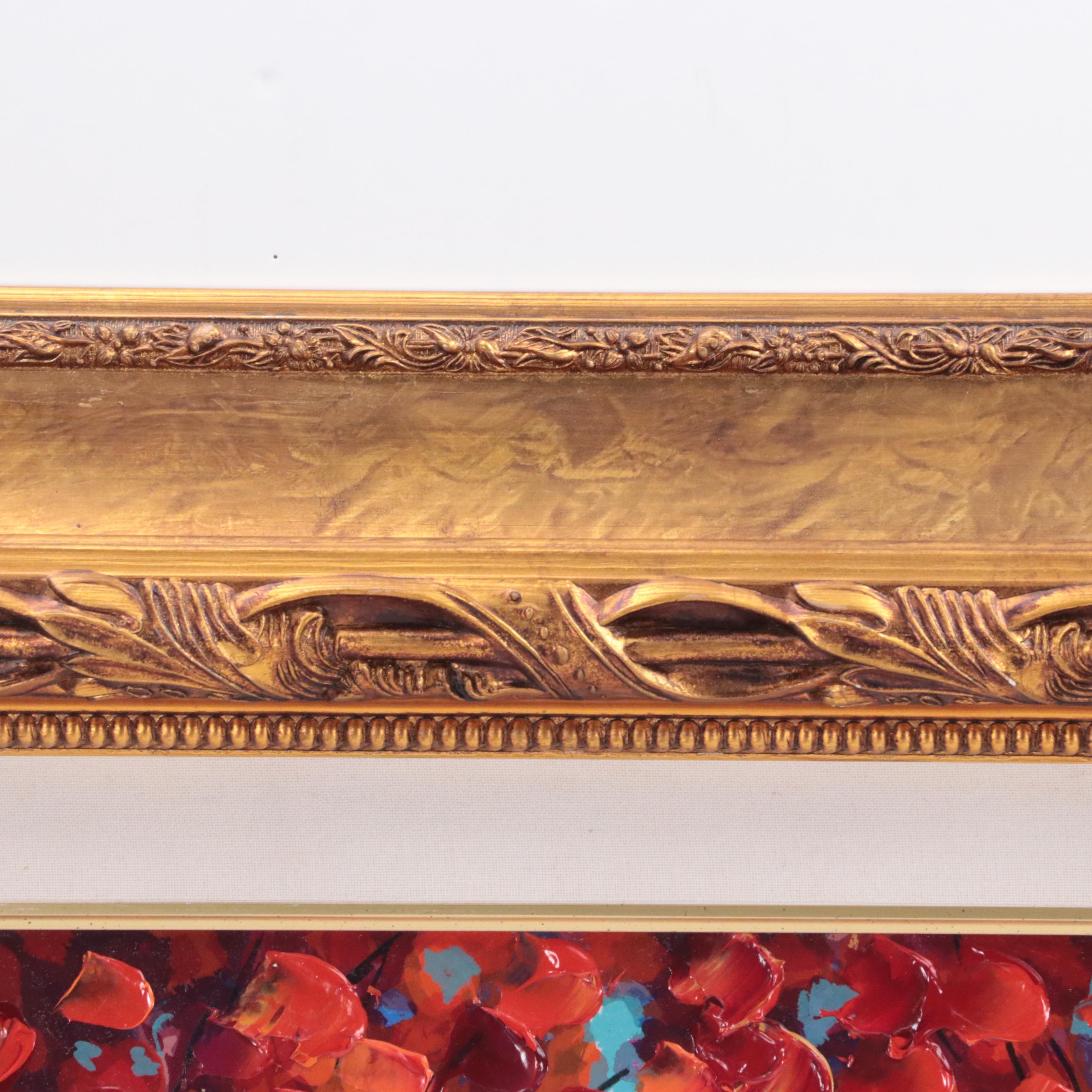 Slava Ilyayev Embellished Serigraph "Caught in the Rain"