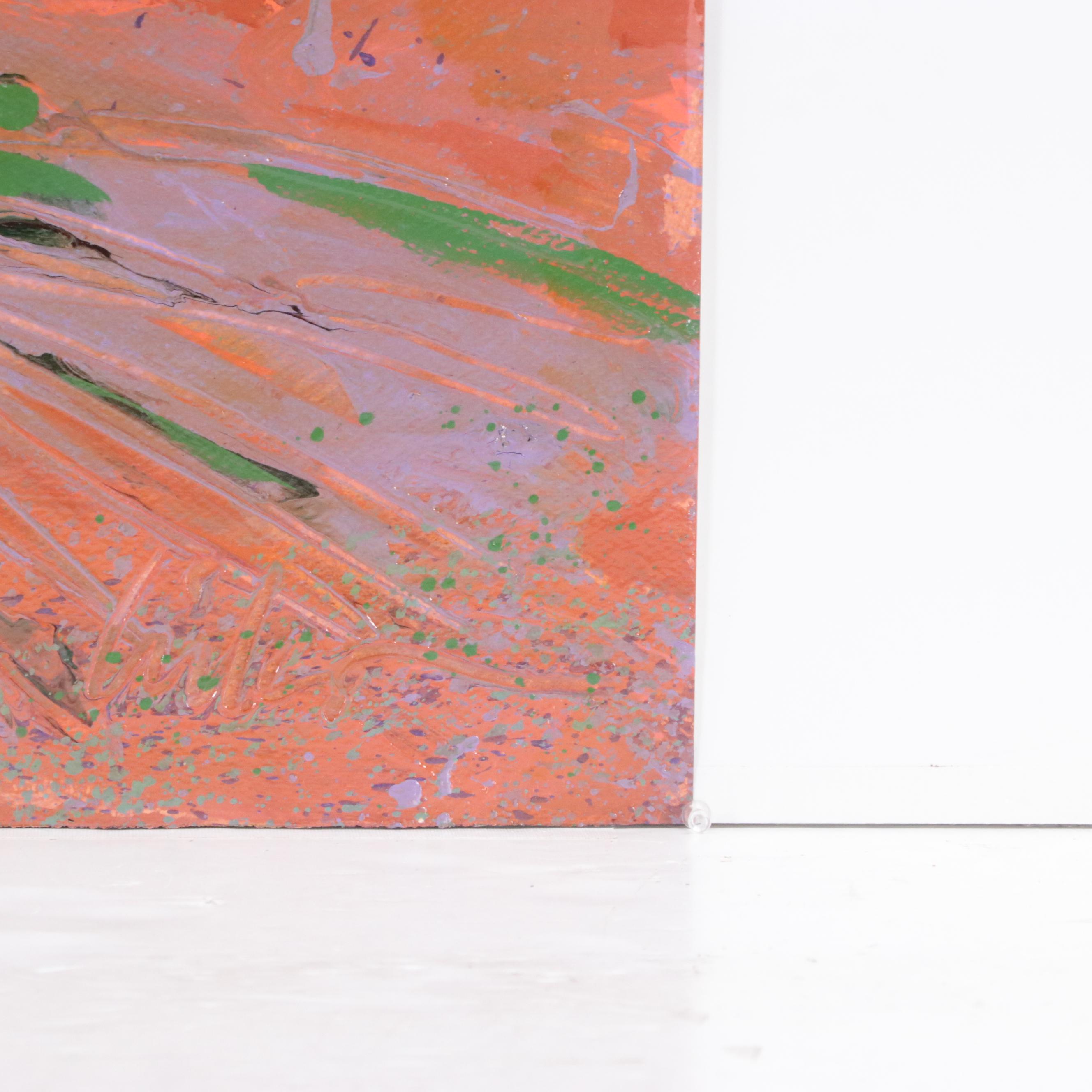 Harry Hilson Modern Landscape Acrylic Painting, Mid-Late 20th Century