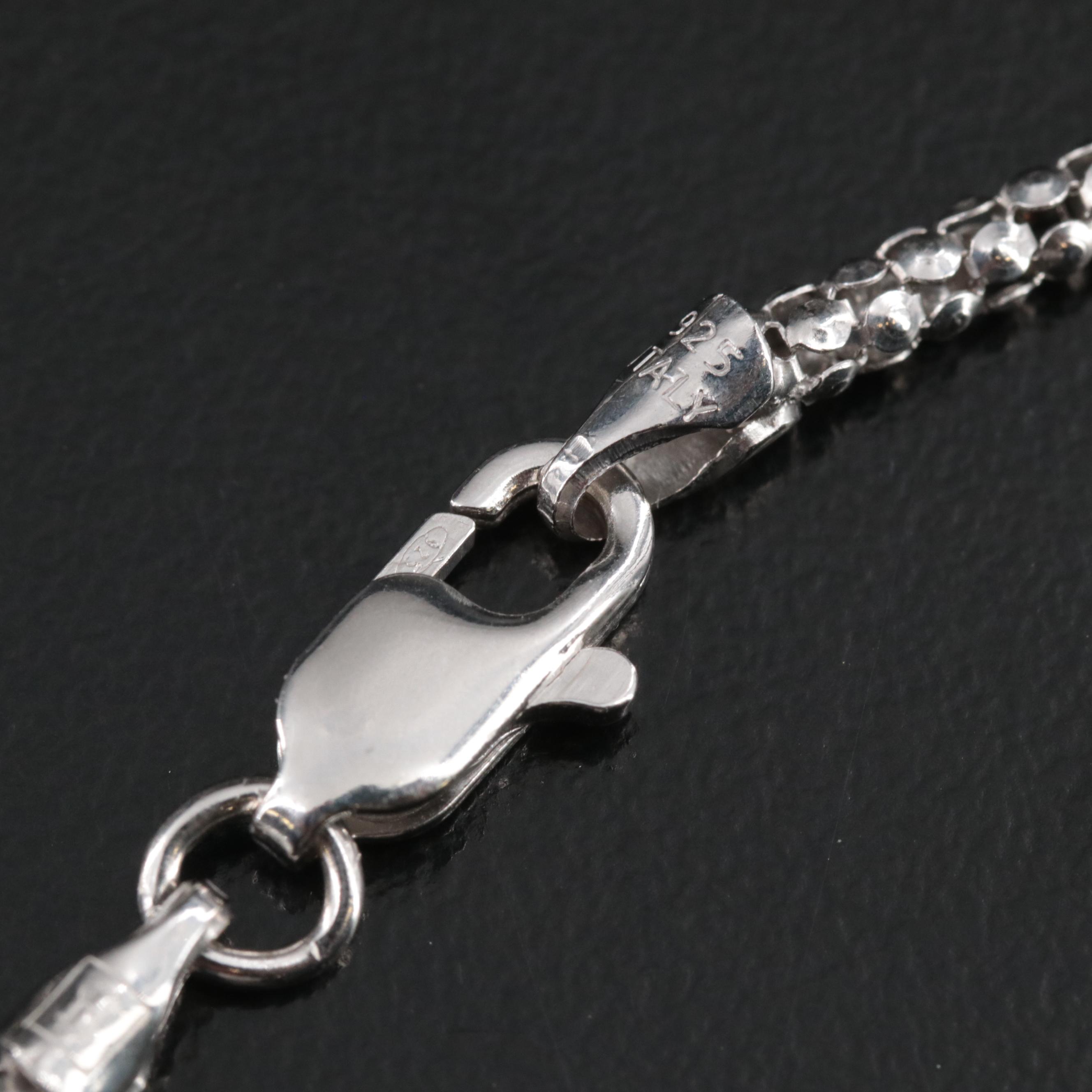 Sterling Popcorn Chain Necklace