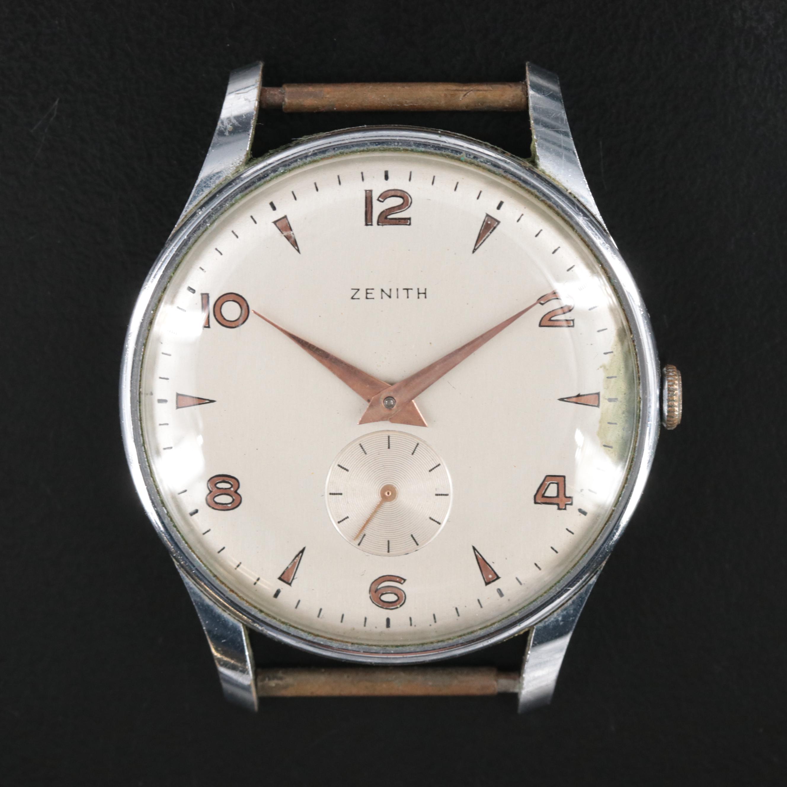 Vintage Zenith 37mm Stem Wind Watch