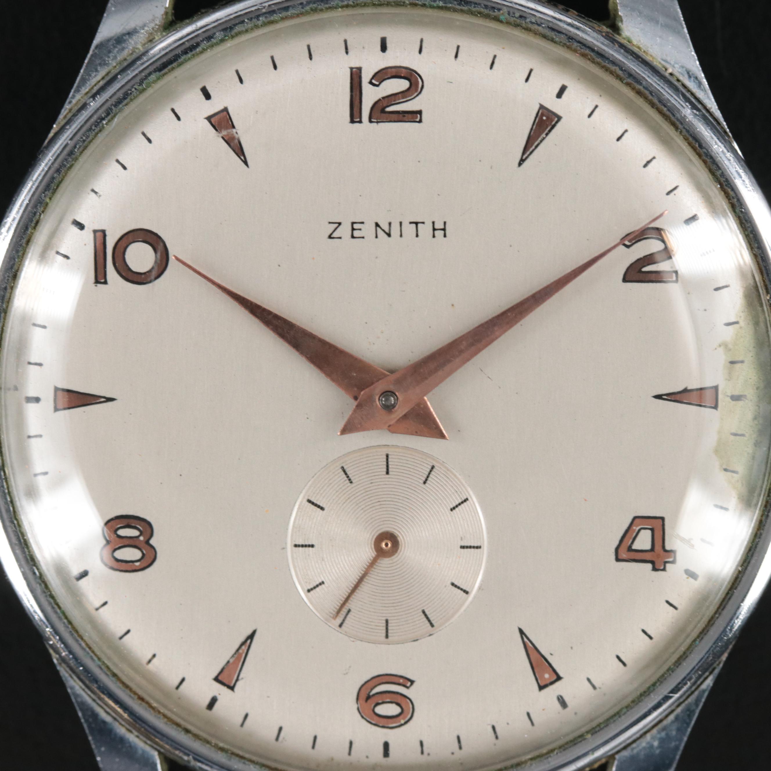 Vintage Zenith 37mm Stem Wind Watch