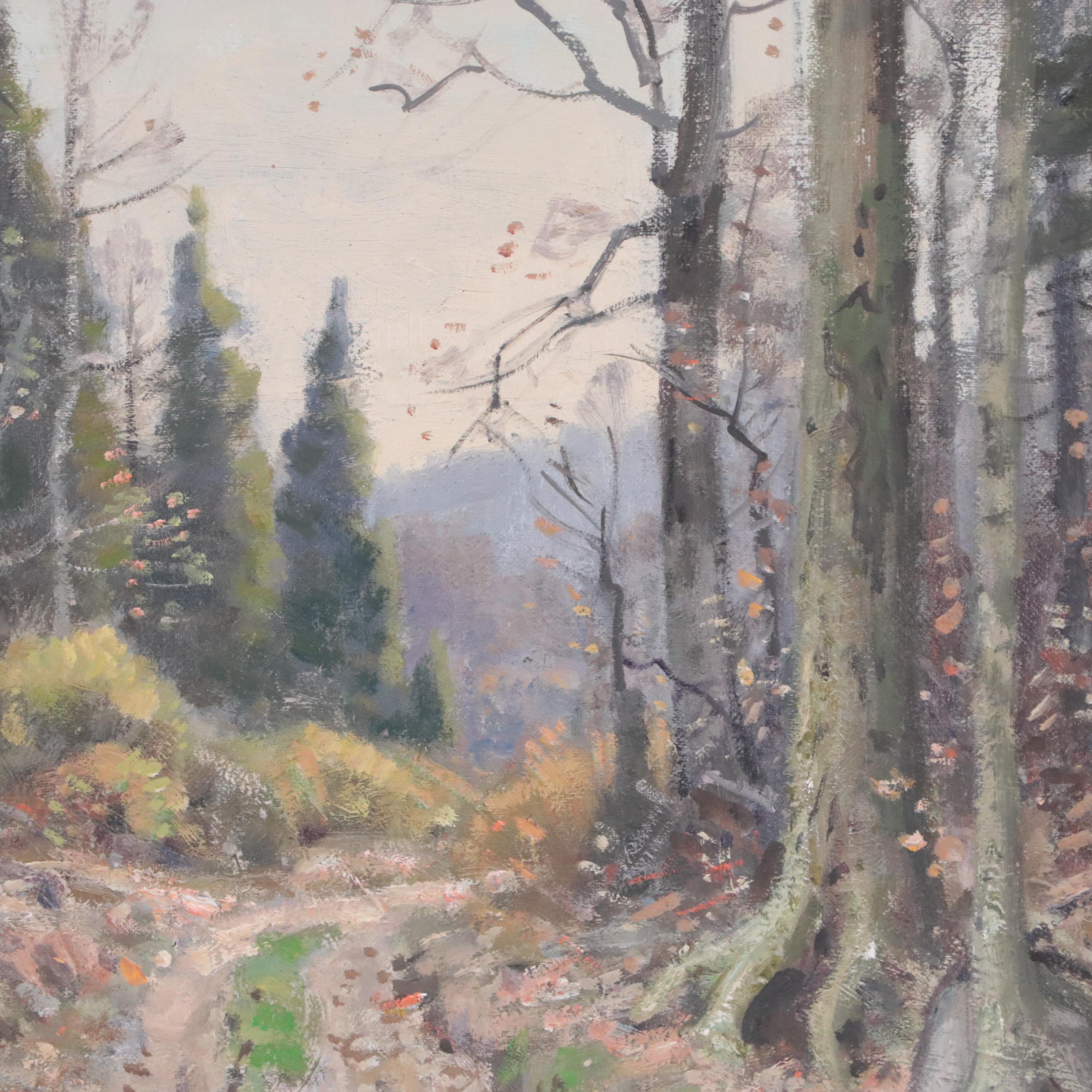 Frank A. Barney Oil Painting "Woodland Scene"