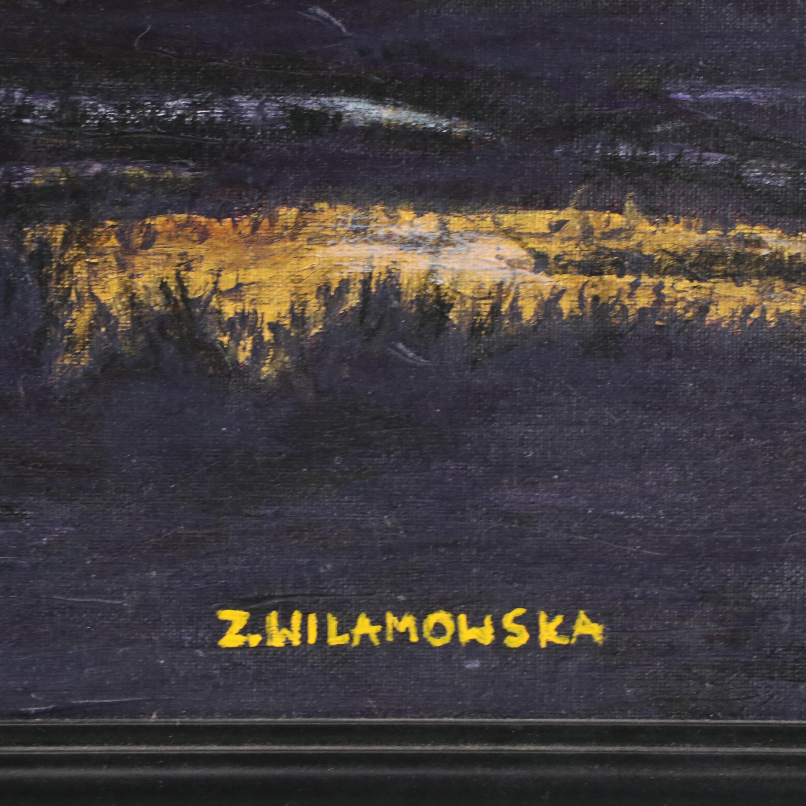 Zofia D. Wilamowska Acrylic Landscape "Halloween Night"