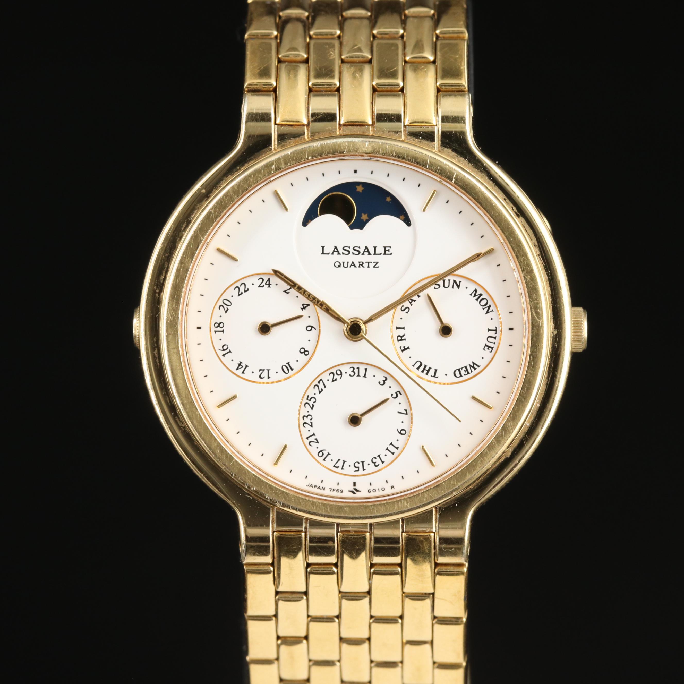 Lassale by Seiko Moon-phase Calendar Quartz Watch