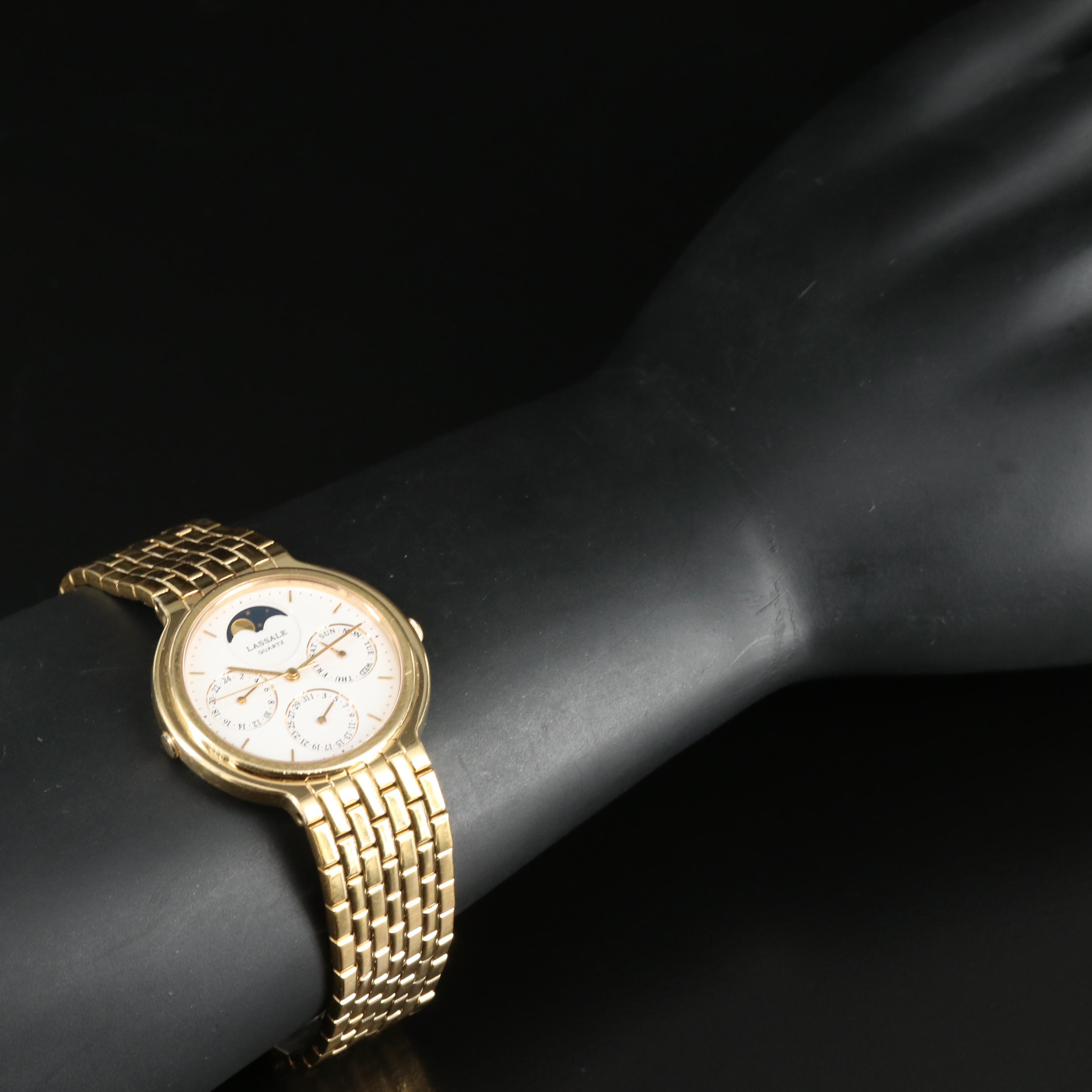 Lassale by Seiko Moon-phase Calendar Quartz Watch