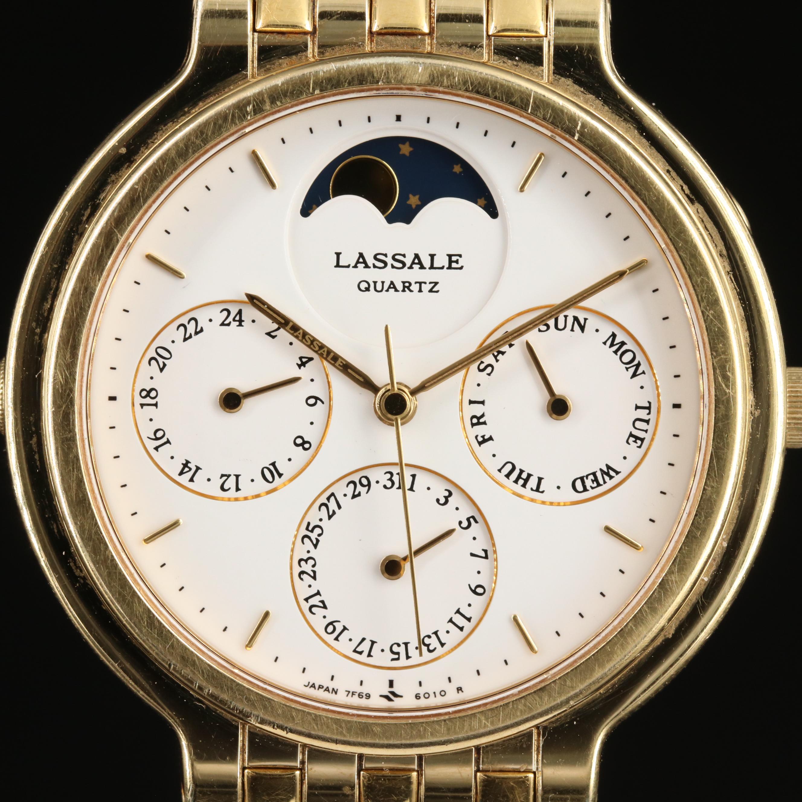 Lassale by Seiko Moon-phase Calendar Quartz Watch
