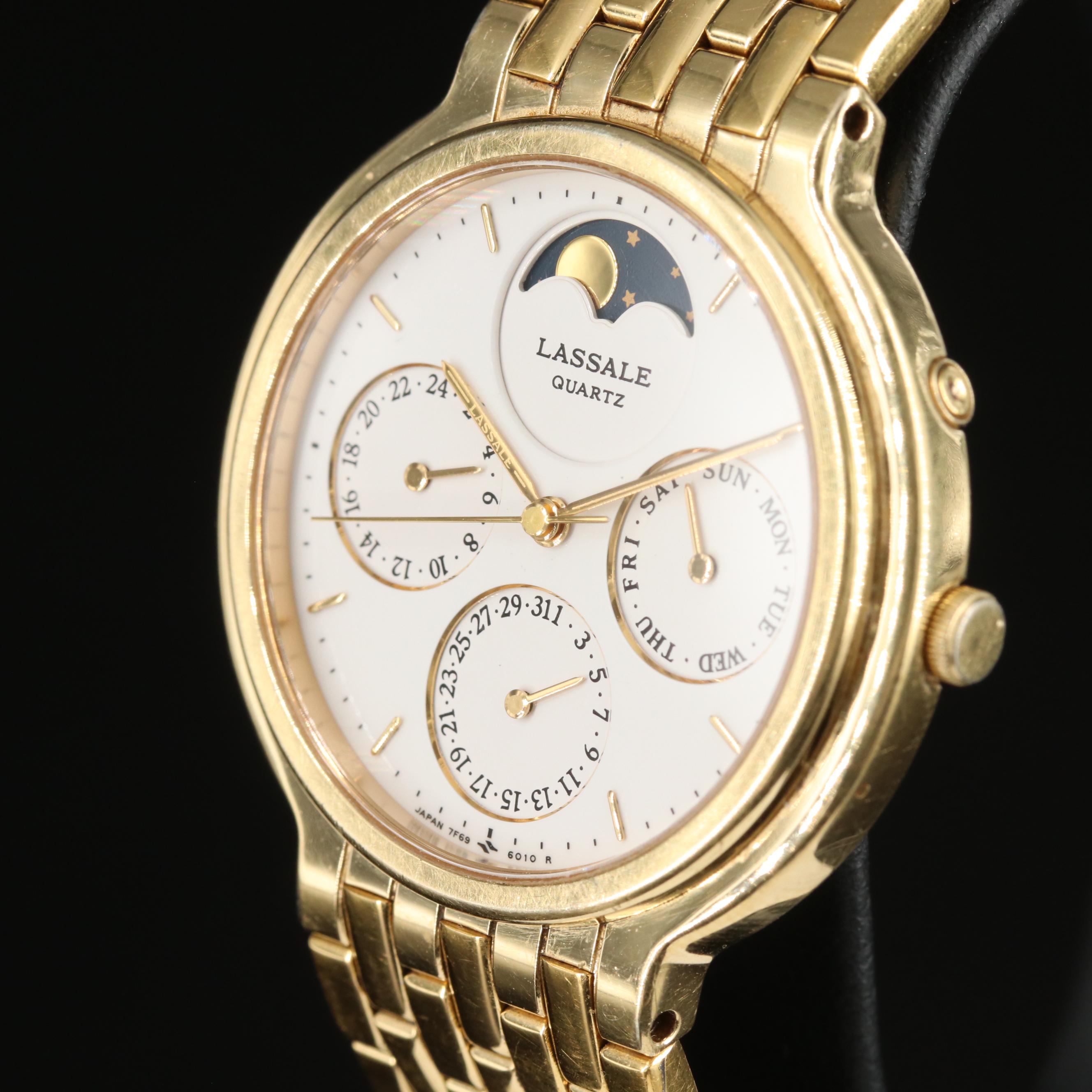 Lassale by Seiko Moon-phase Calendar Quartz Watch