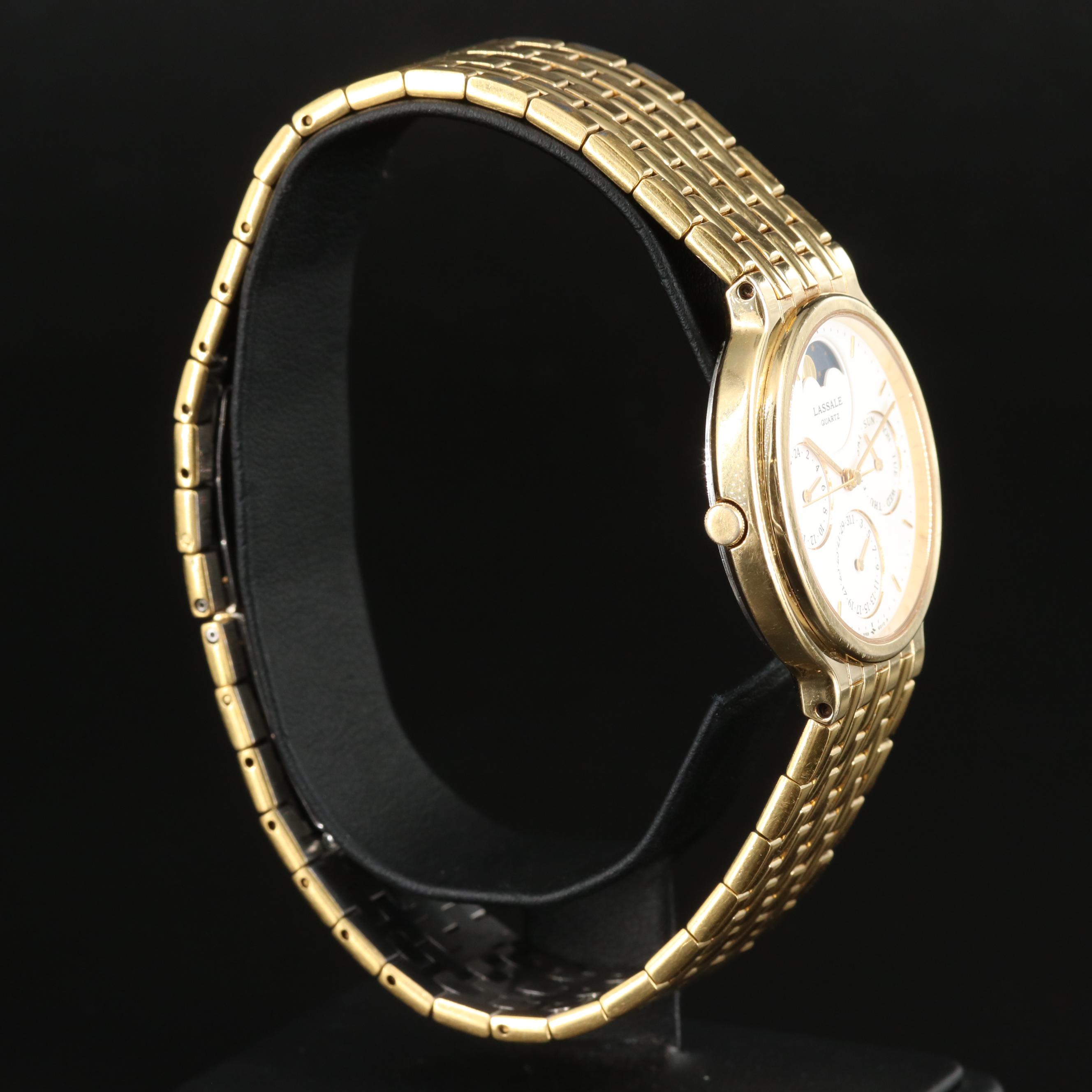 Lassale by Seiko Moon-phase Calendar Quartz Watch