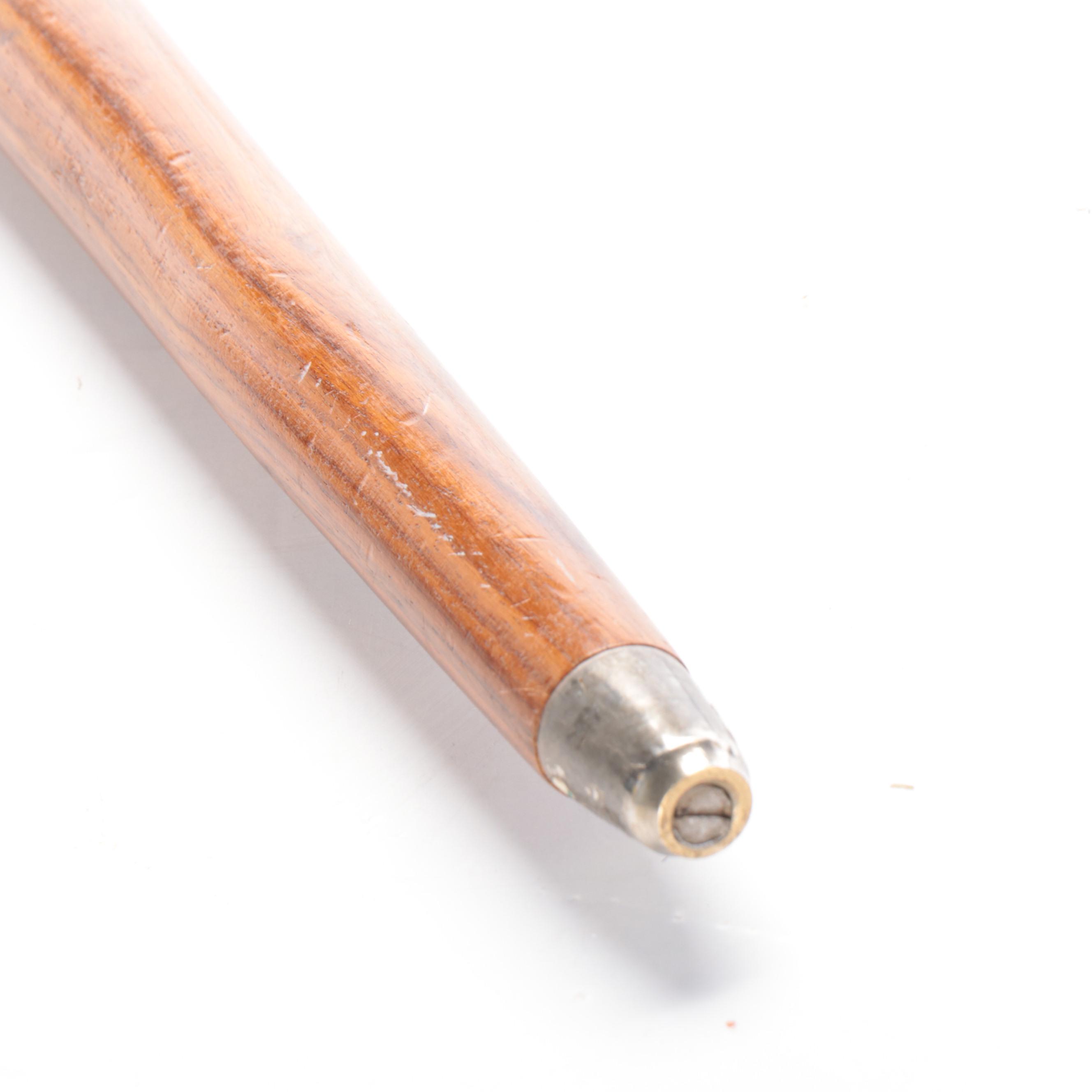 Bridges Cast Brass and Wood Walking Cane with Other Canes