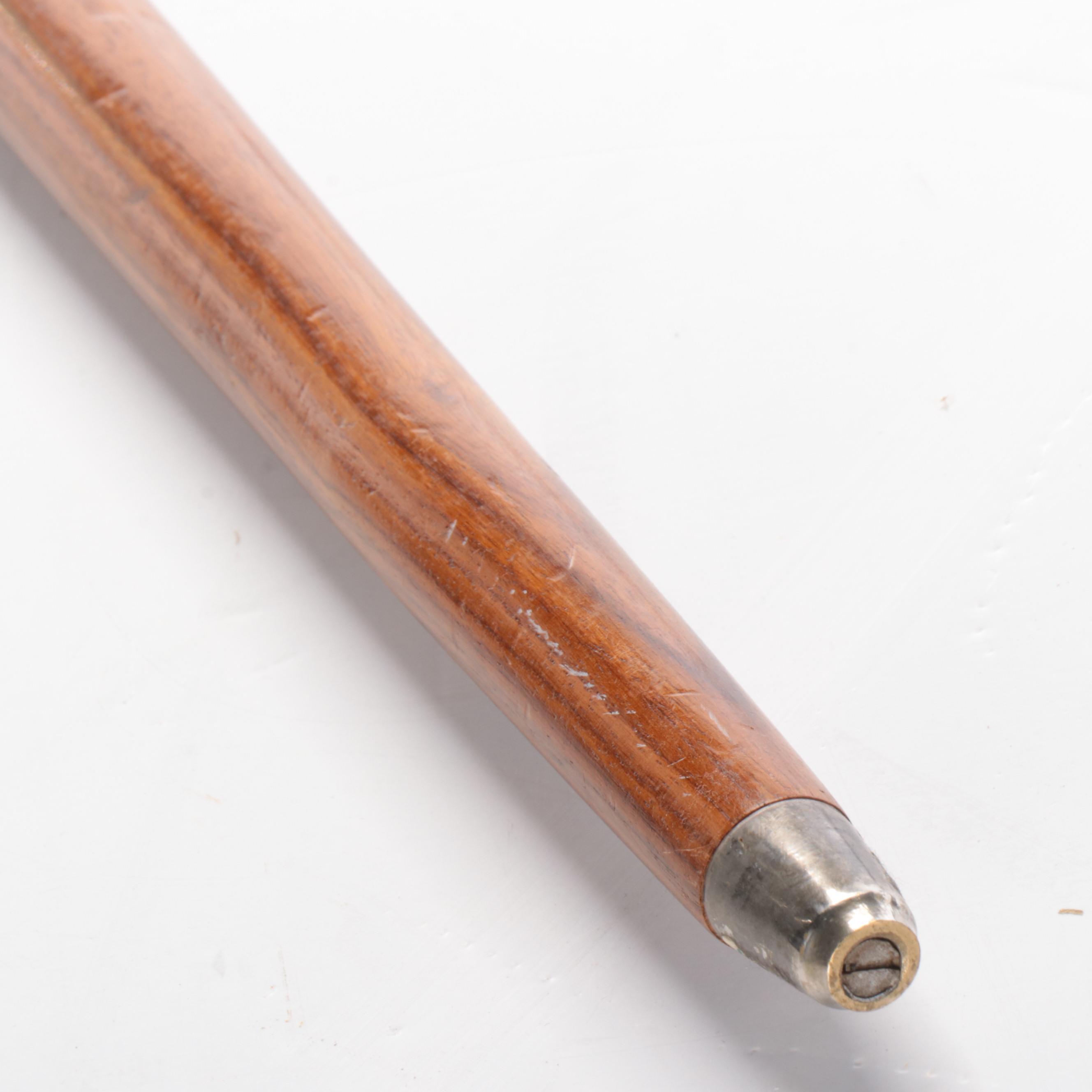 Bridges Cast Brass and Wood Walking Cane with Other Canes