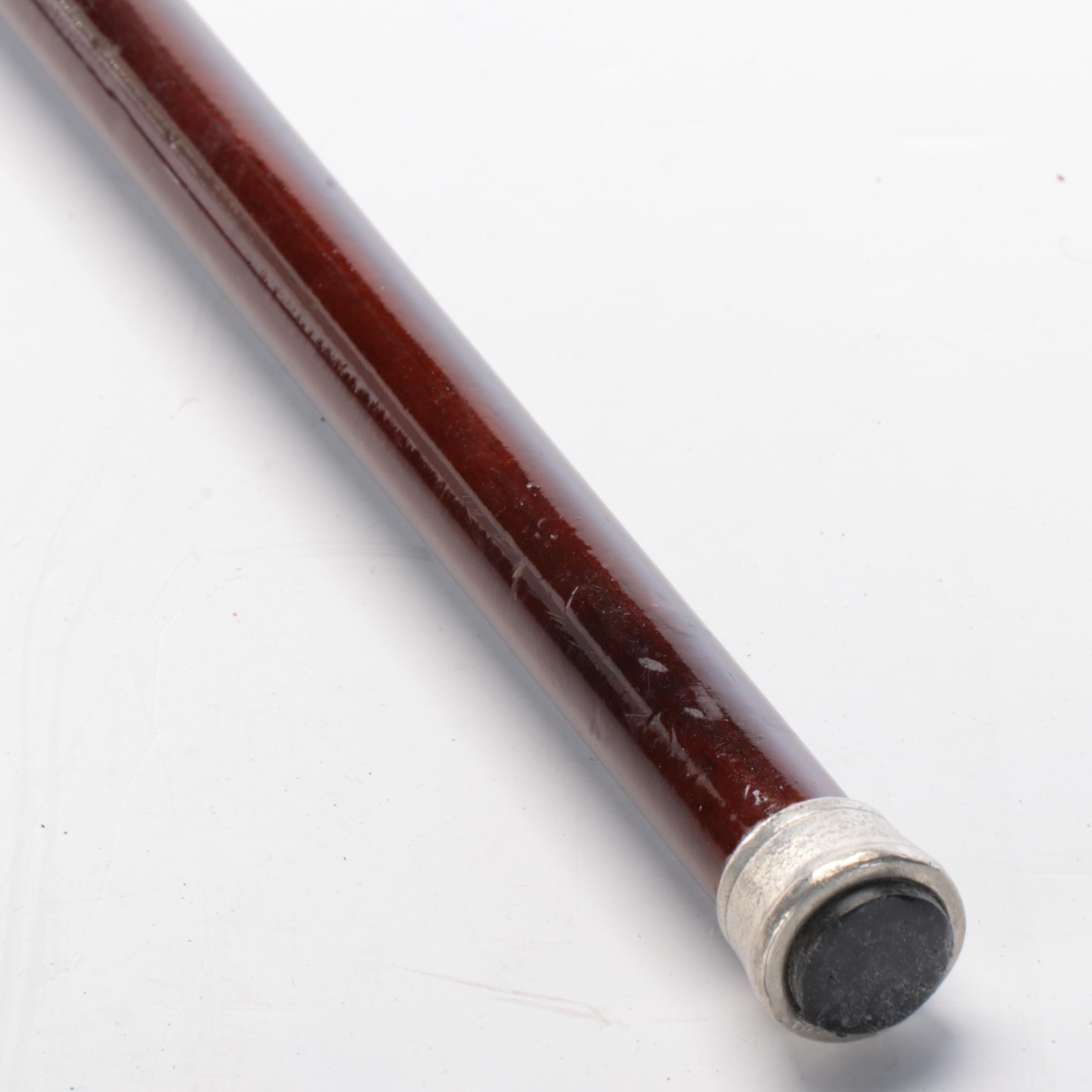 Bridges Cast Brass and Wood Walking Cane with Other Canes