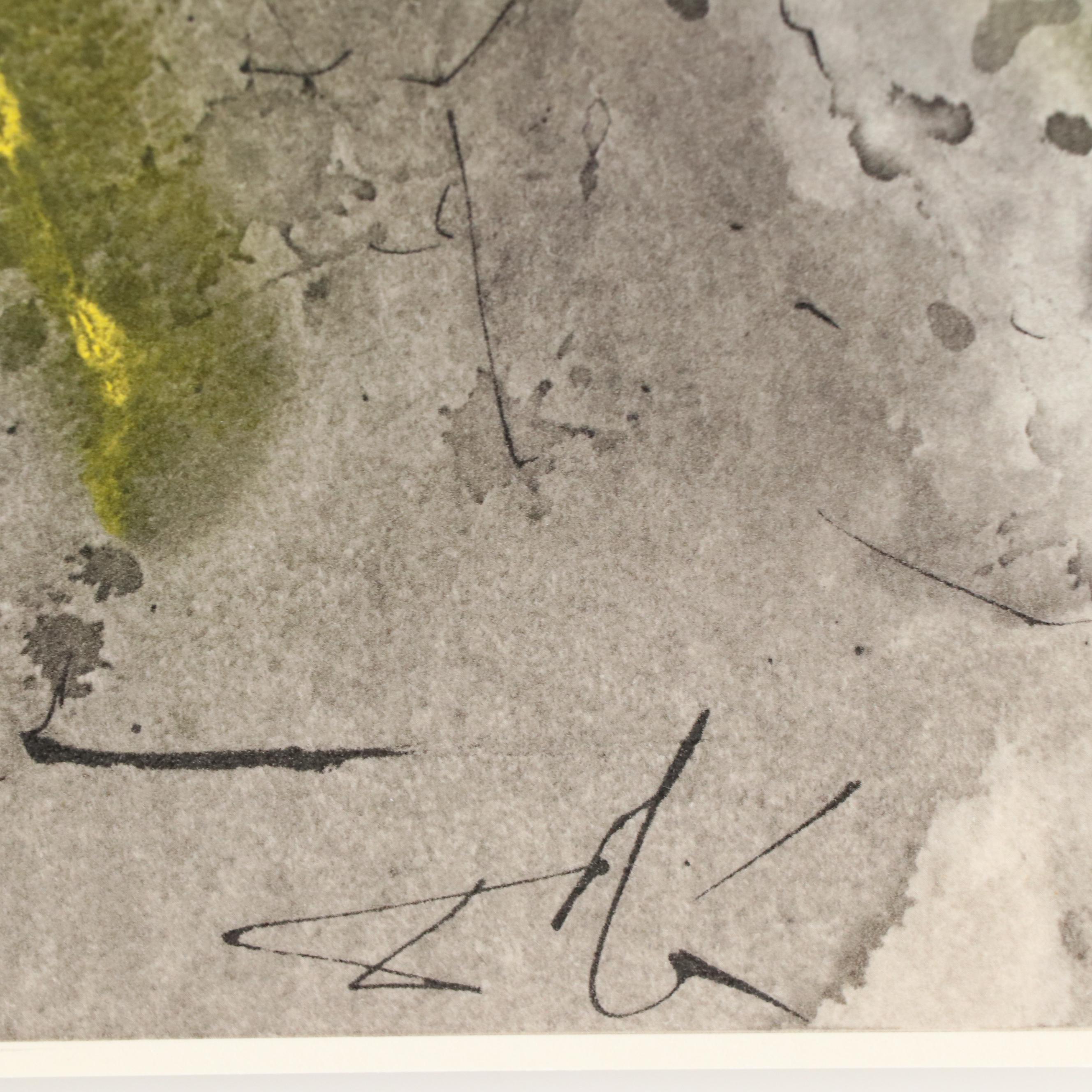 Salvador Dalí Lithographic Print "Don't Touch Me" from "Biblia Sacra," 1969