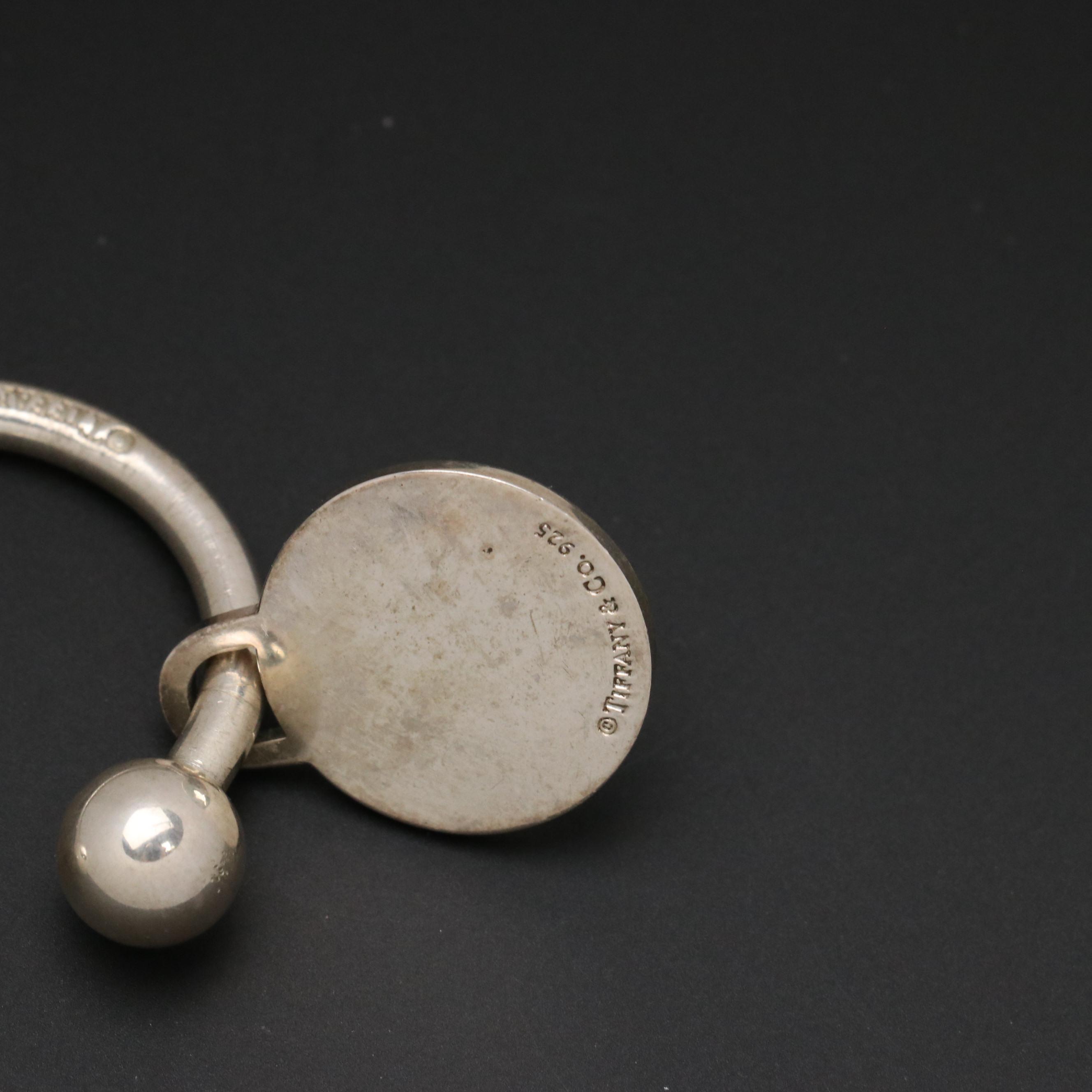 Tiffany & Co. Sterling Silver Horseshoe Charm Key Ring in Box