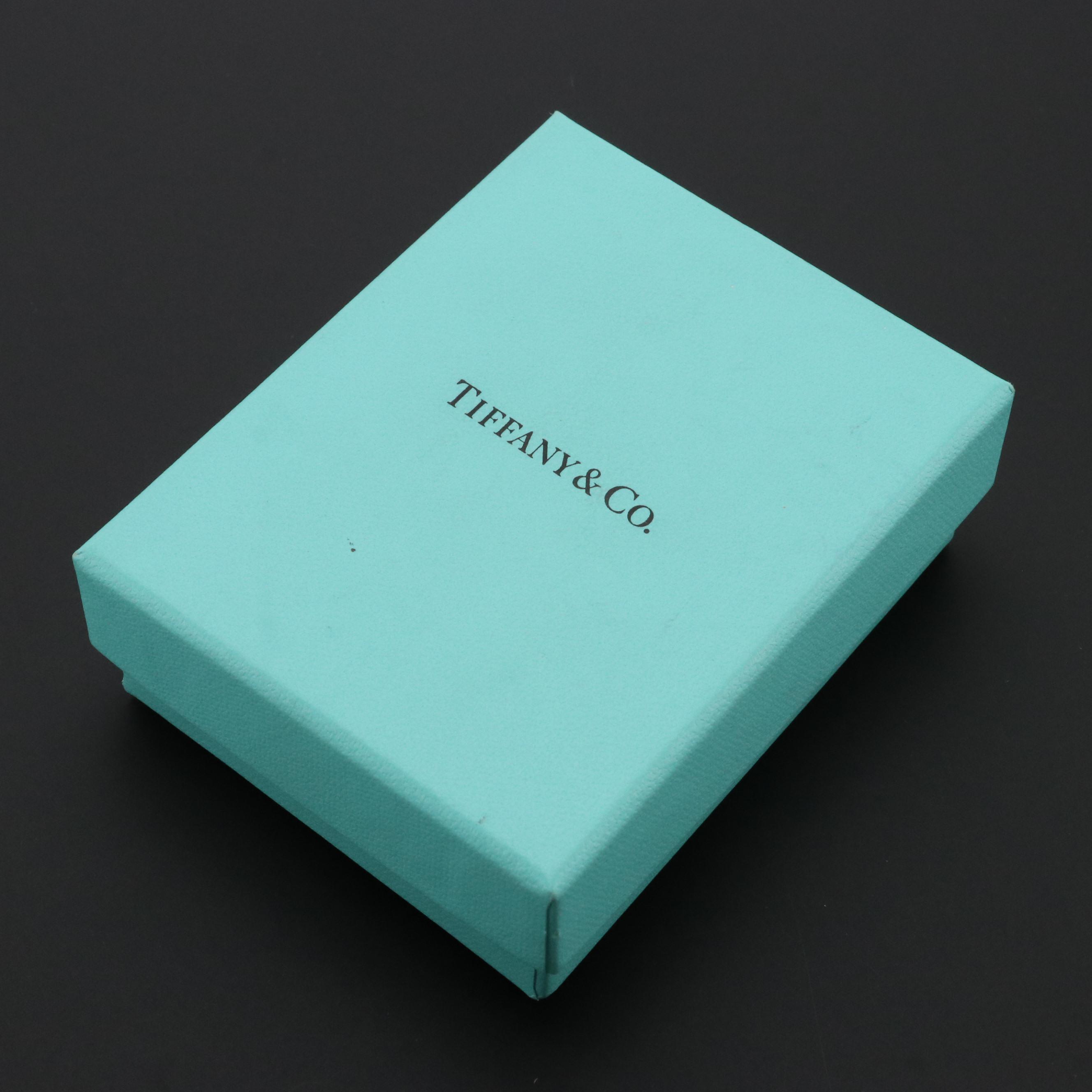 Tiffany & Co. Sterling Silver Horseshoe Charm Key Ring in Box