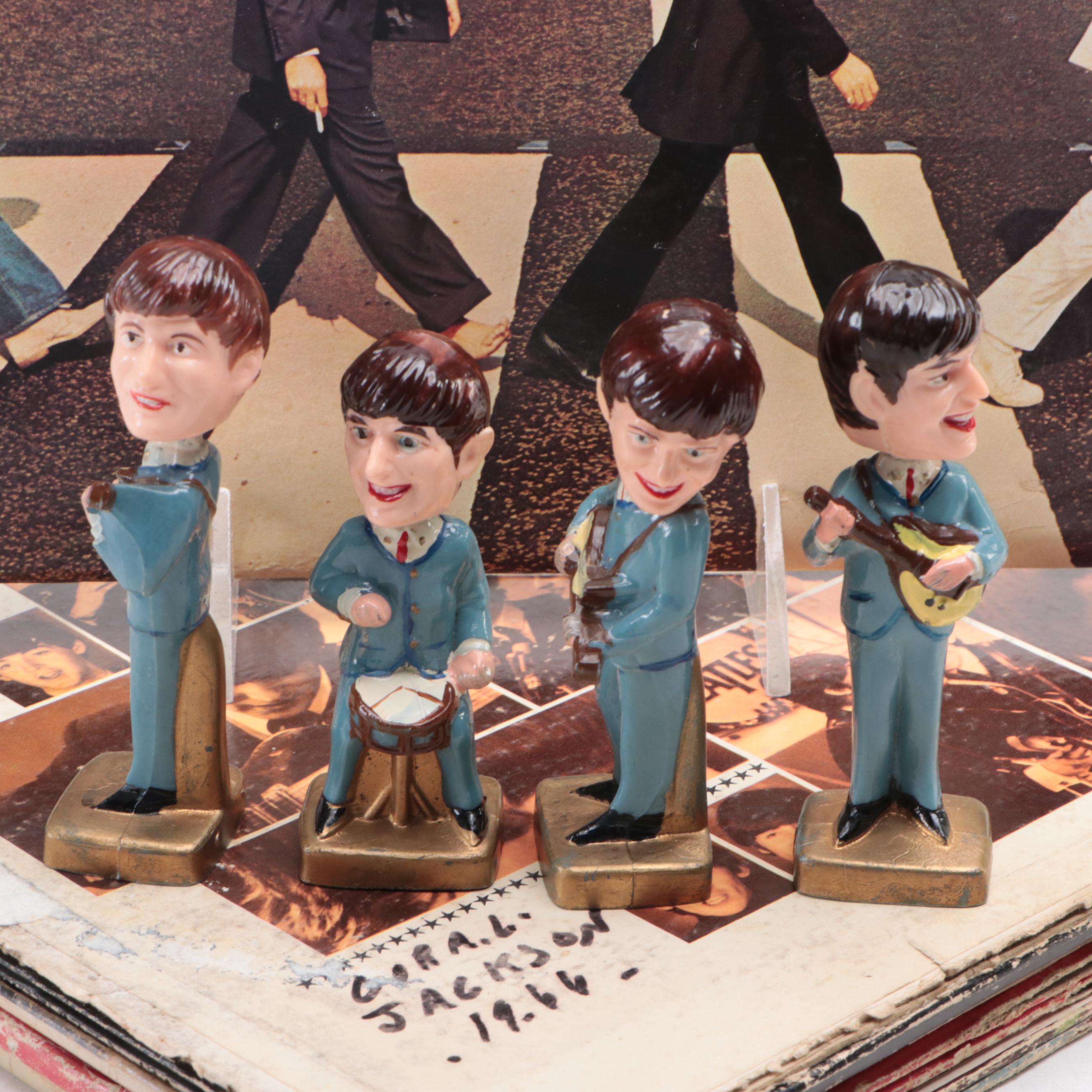The Beatles Vinyl Record Albums with Collectible Bobbleheads