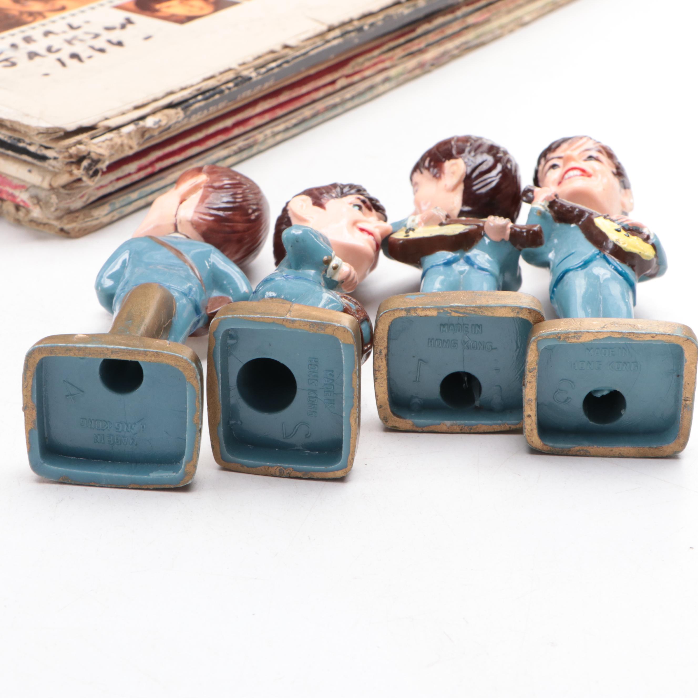 The Beatles Vinyl Record Albums with Collectible Bobbleheads