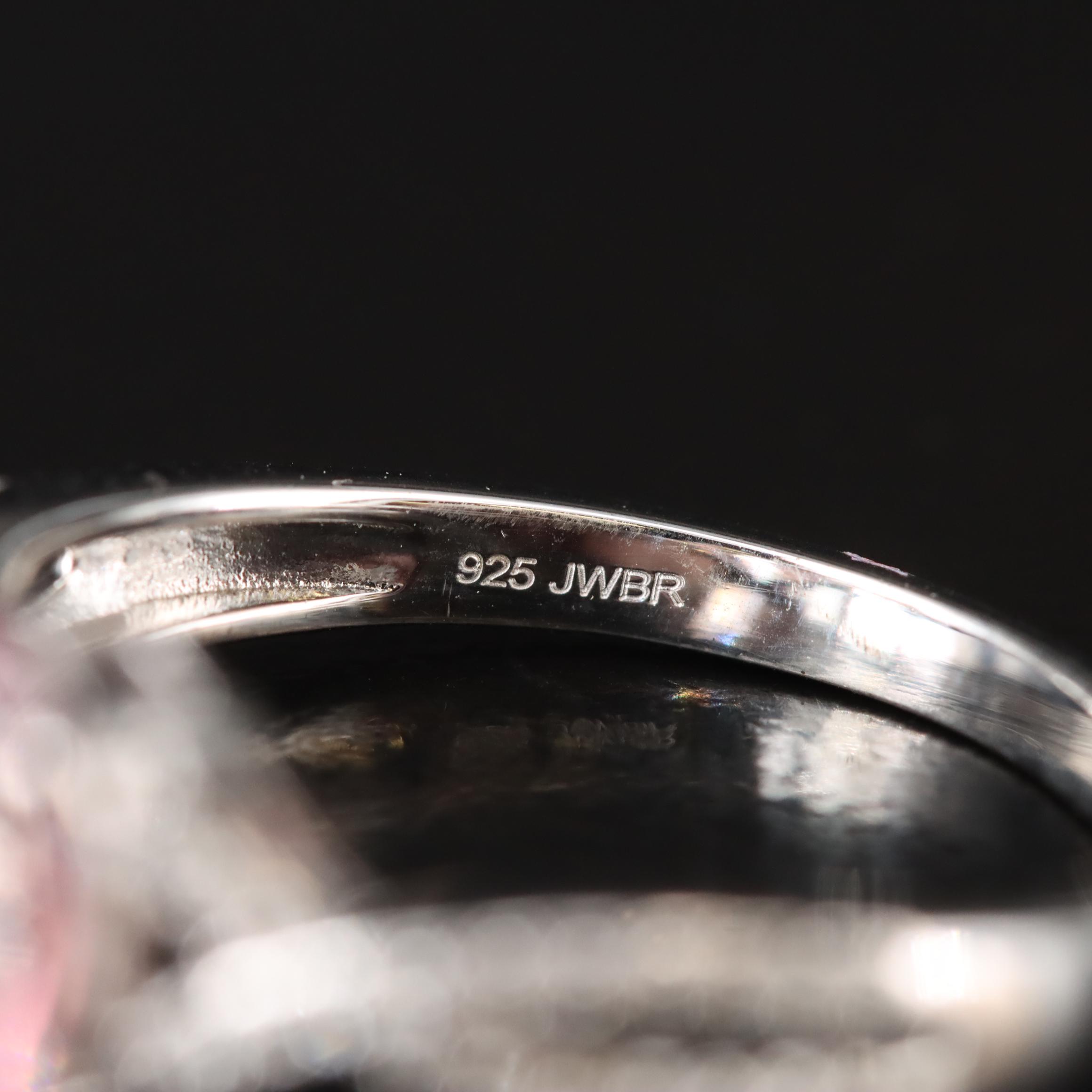 Sterling Tourmaline and White Sapphire Ring