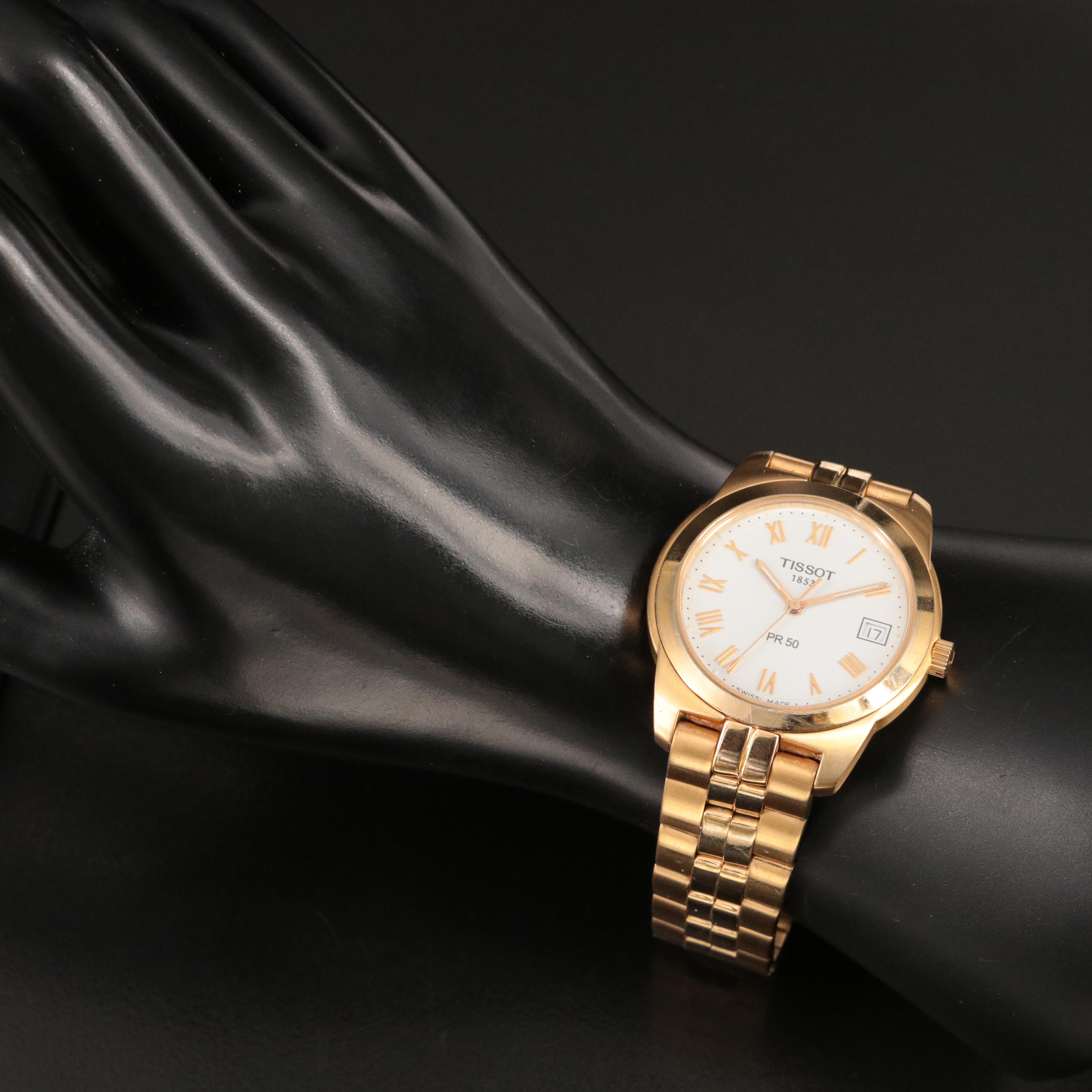 Tissot PR50 Gold-Tone 36mm Steel Watch