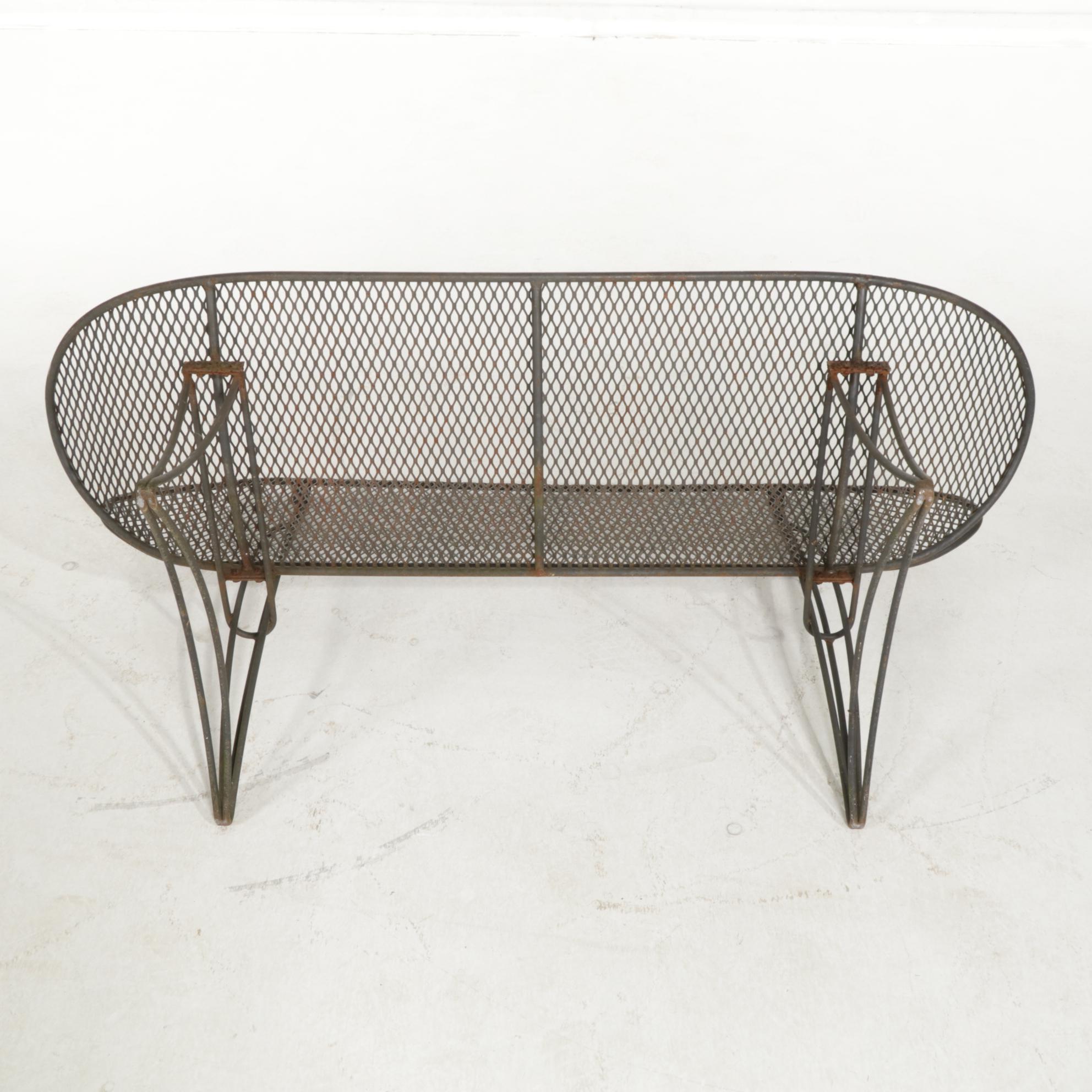 Homecrest Casino Mid Century Modern Wire Patio Sofa and Two Chairs, 1960s