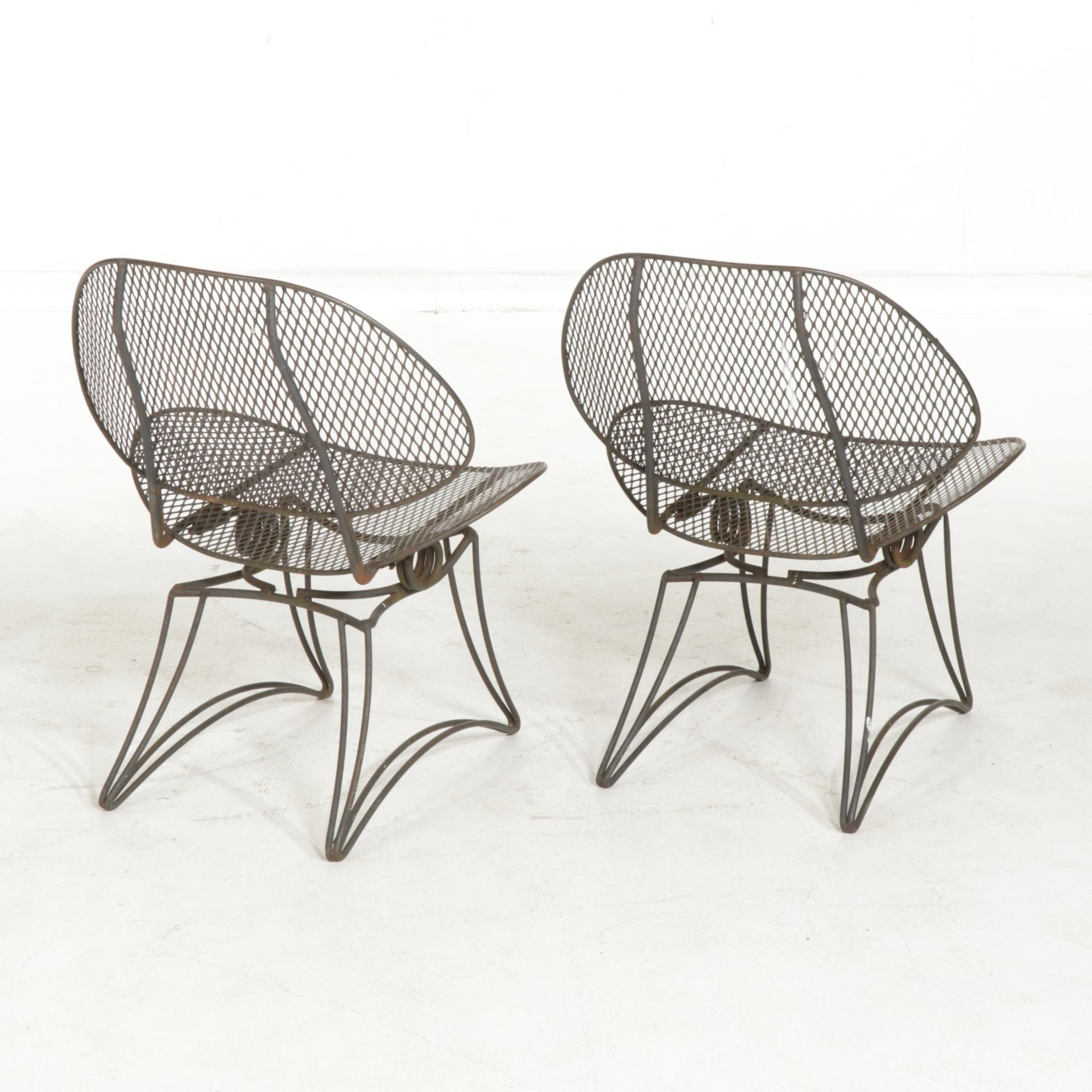 Homecrest Casino Mid Century Modern Wire Patio Sofa and Two Chairs, 1960s