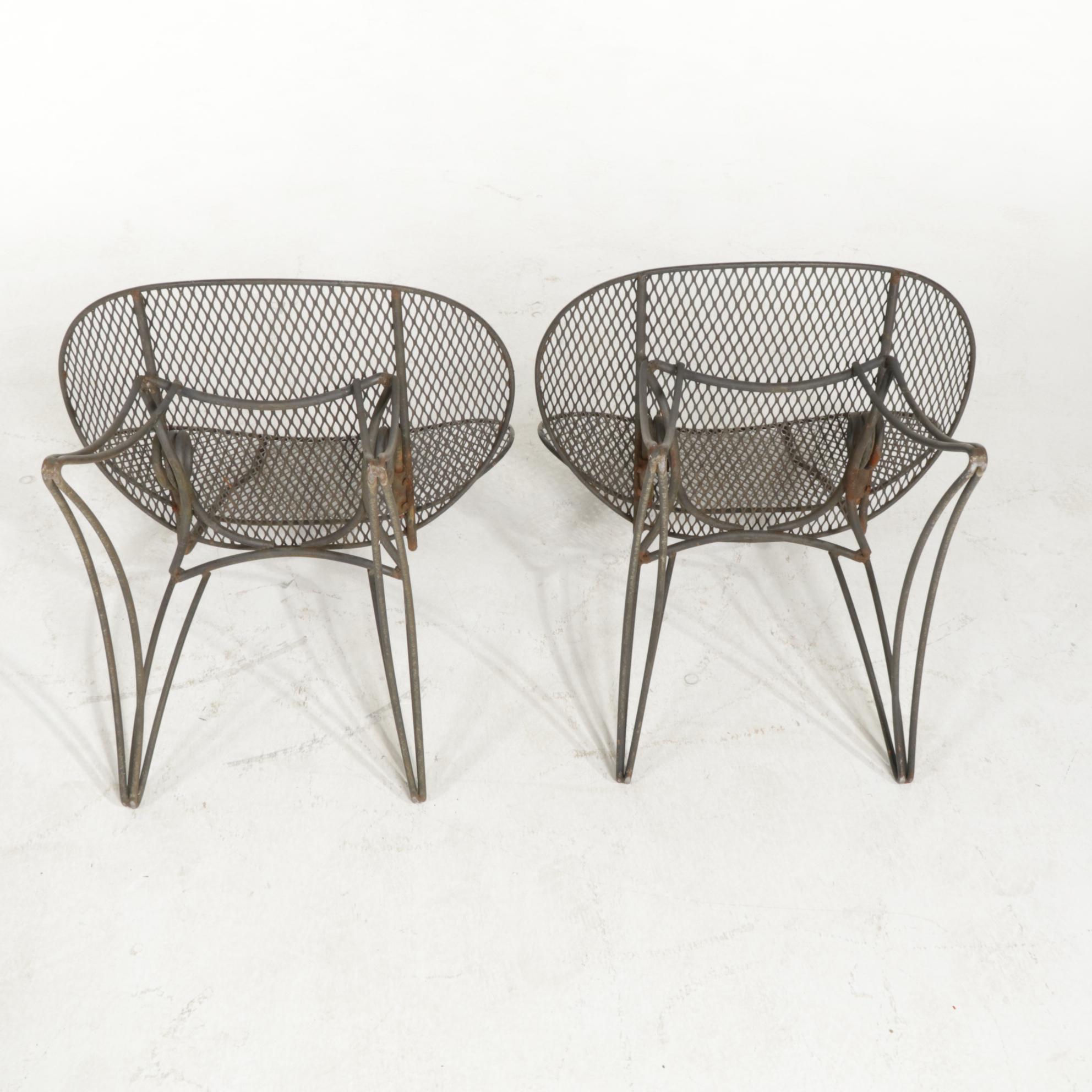 Homecrest Casino Mid Century Modern Wire Patio Sofa and Two Chairs, 1960s