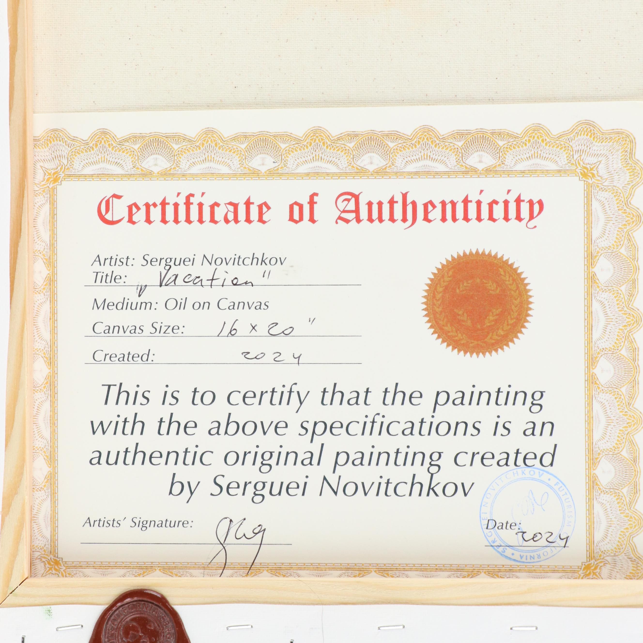 Serguei Novitchkov Oil Painting "Vacation," 2024