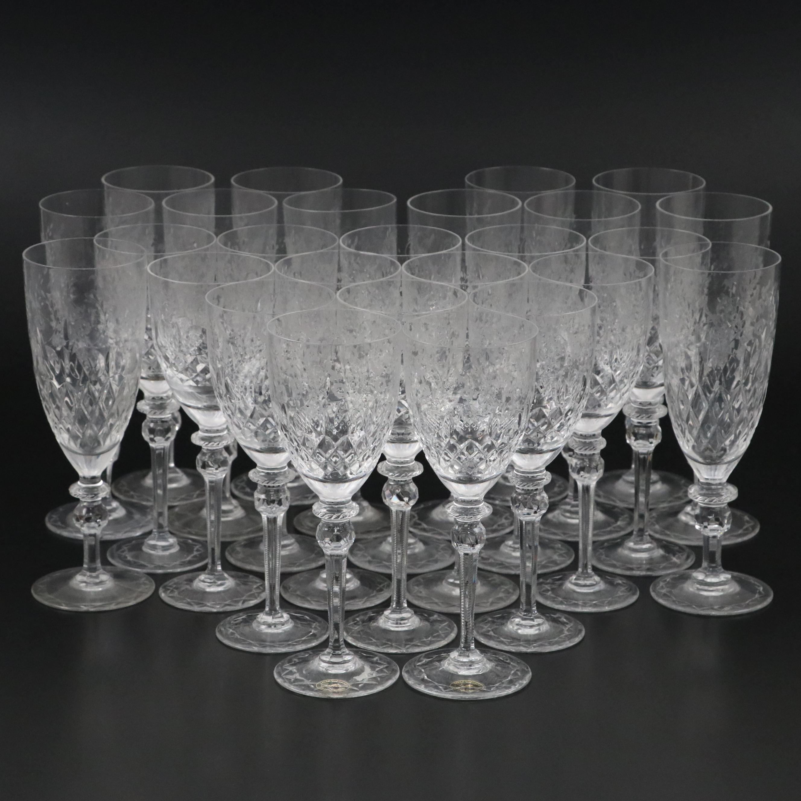 Rogaska "Gallia" Crystal Water Goblets and Iced Tea Glasses