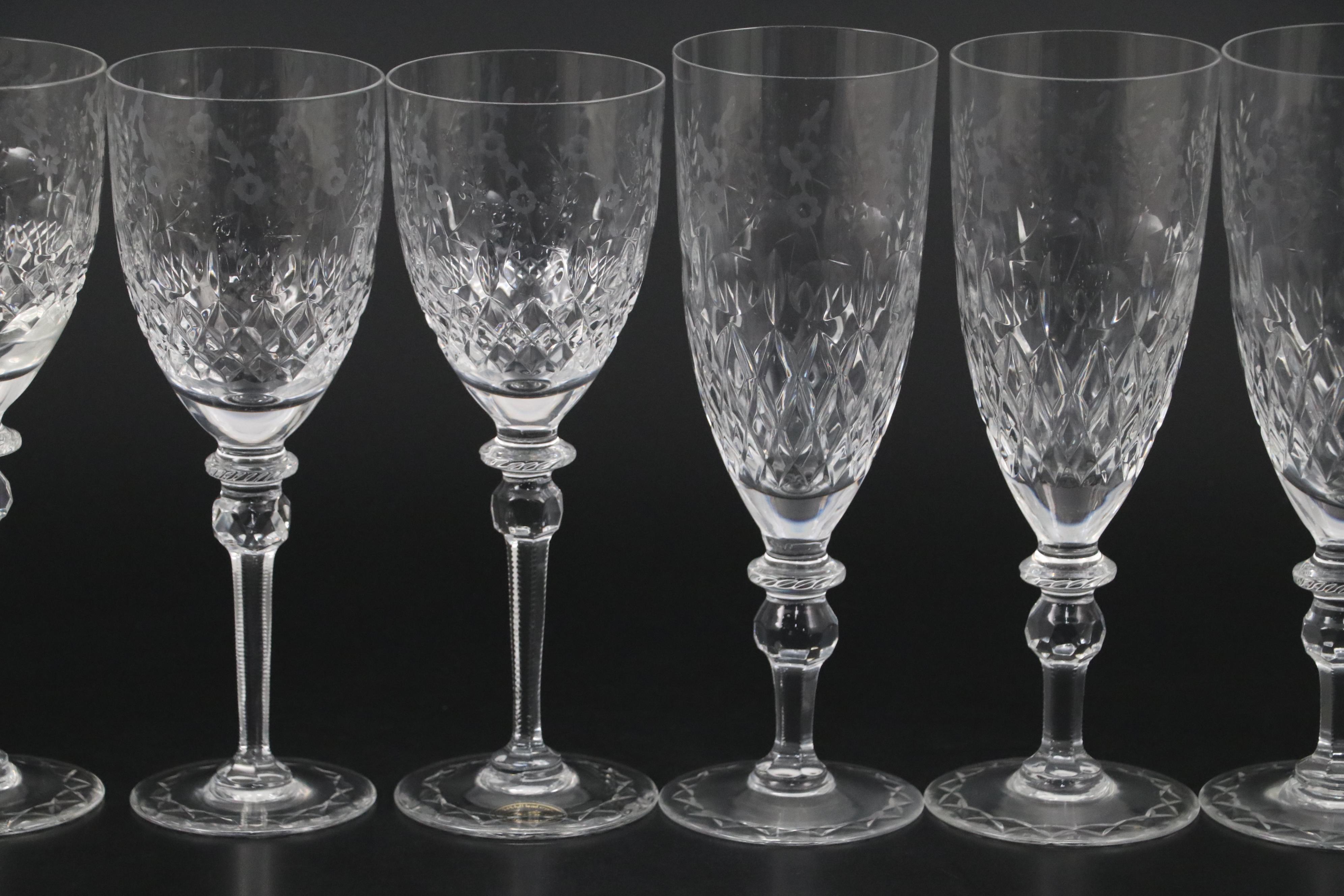 Rogaska "Gallia" Crystal Water Goblets and Iced Tea Glasses