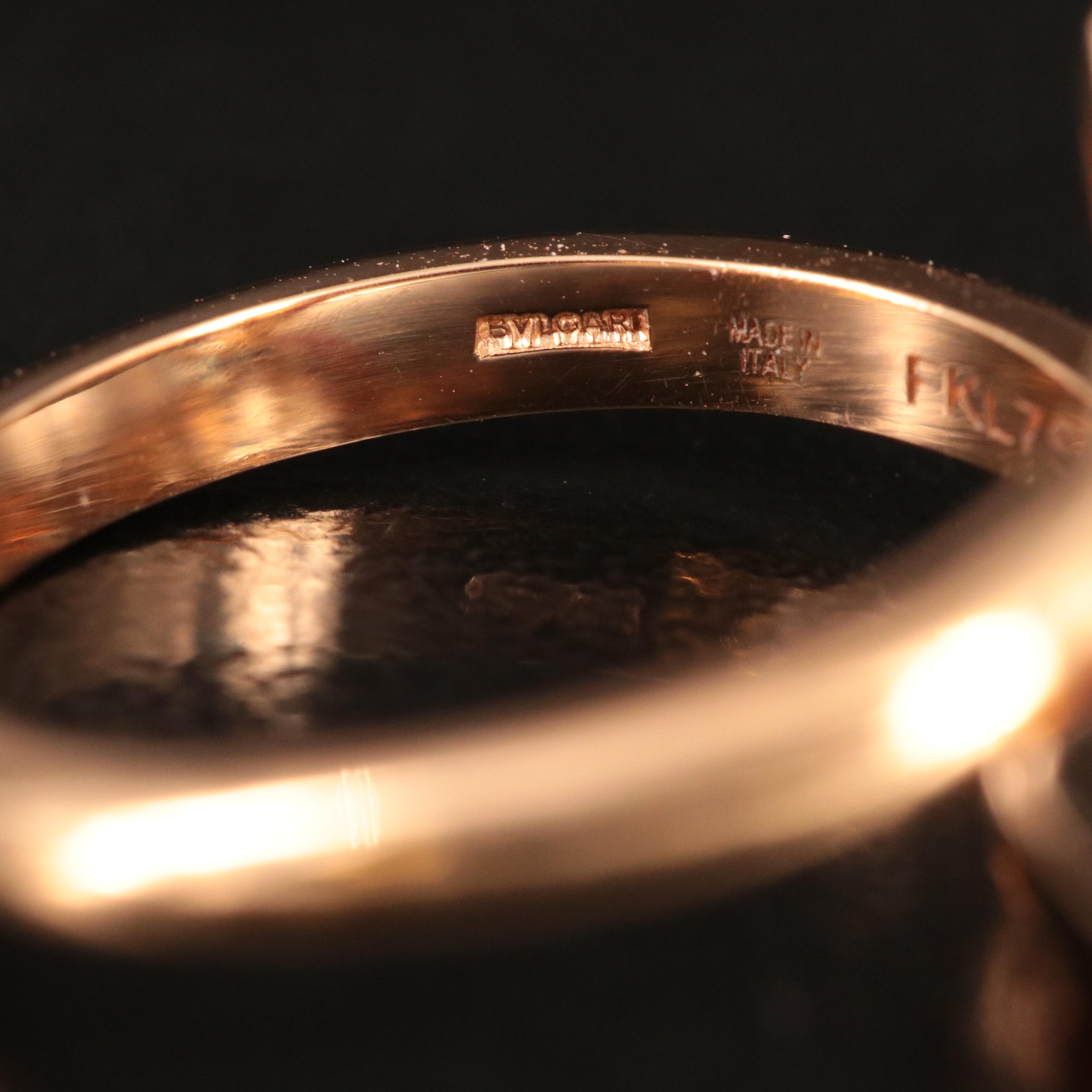 Bulgari BVLGARI Divina 18K Rose Gold, Carnelian and Diamond Ring