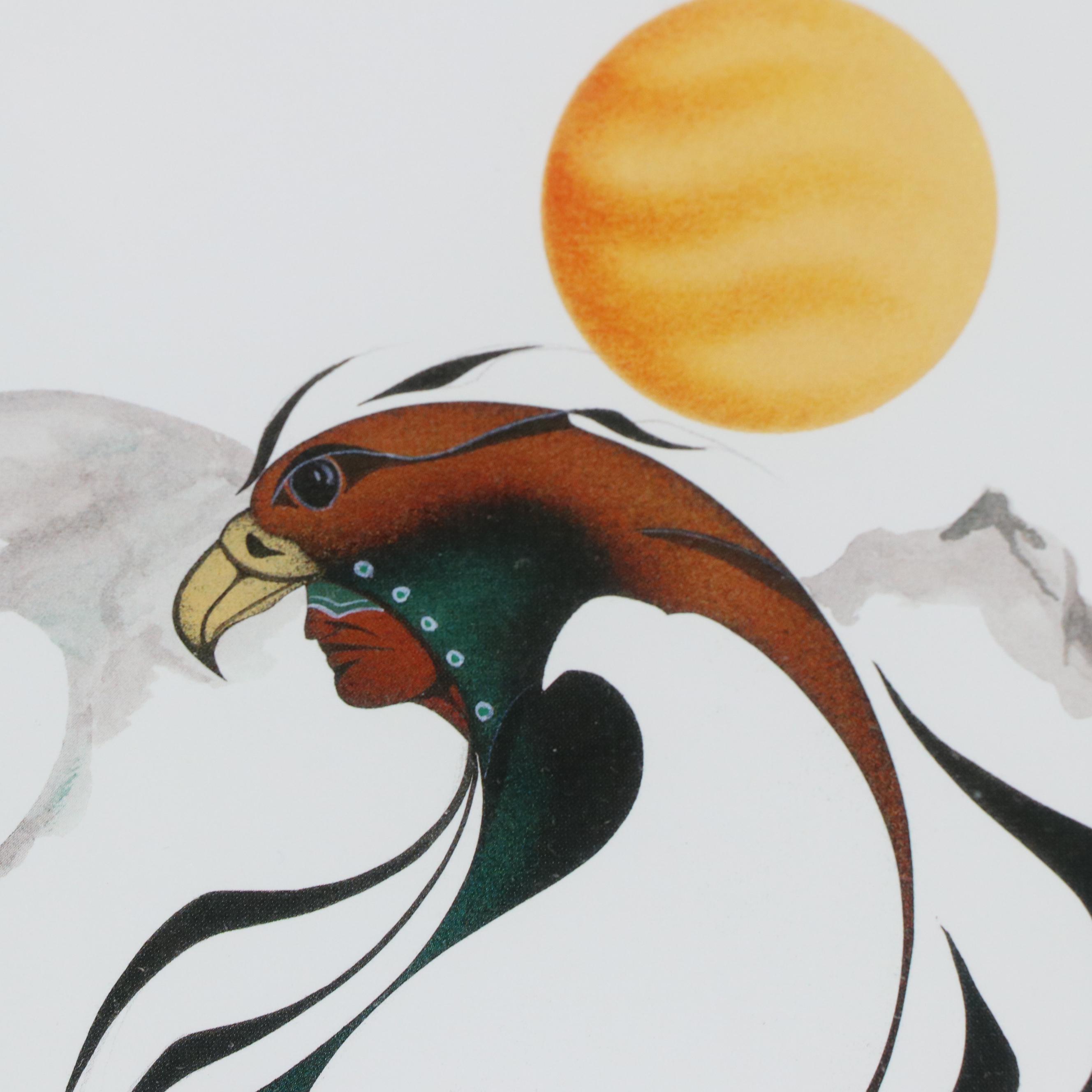 Garnet Tobacco Offset Lithographs "Eagle Dancer" and "Eternal Conflict," 1993