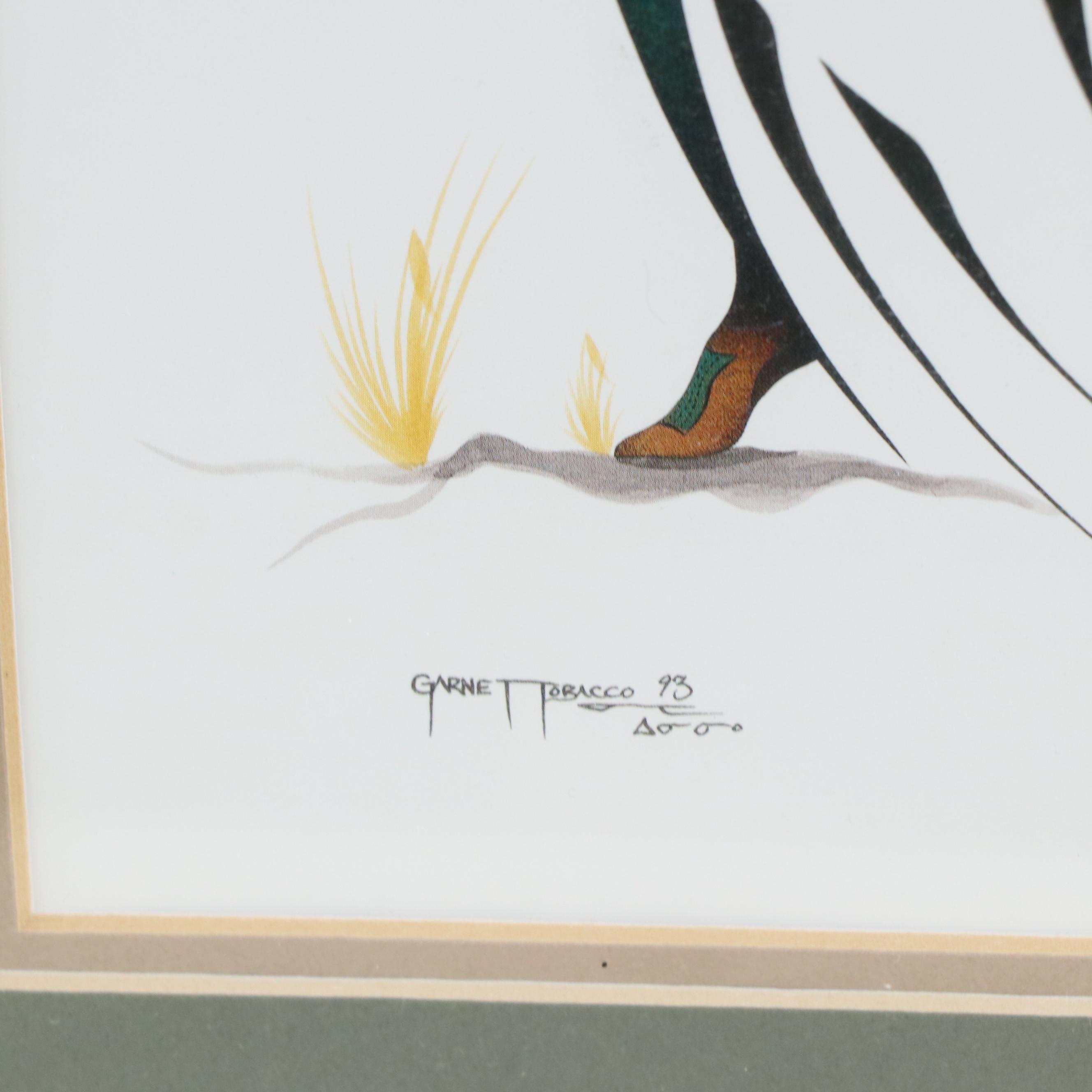 Garnet Tobacco Offset Lithographs "Eagle Dancer" and "Eternal Conflict," 1993