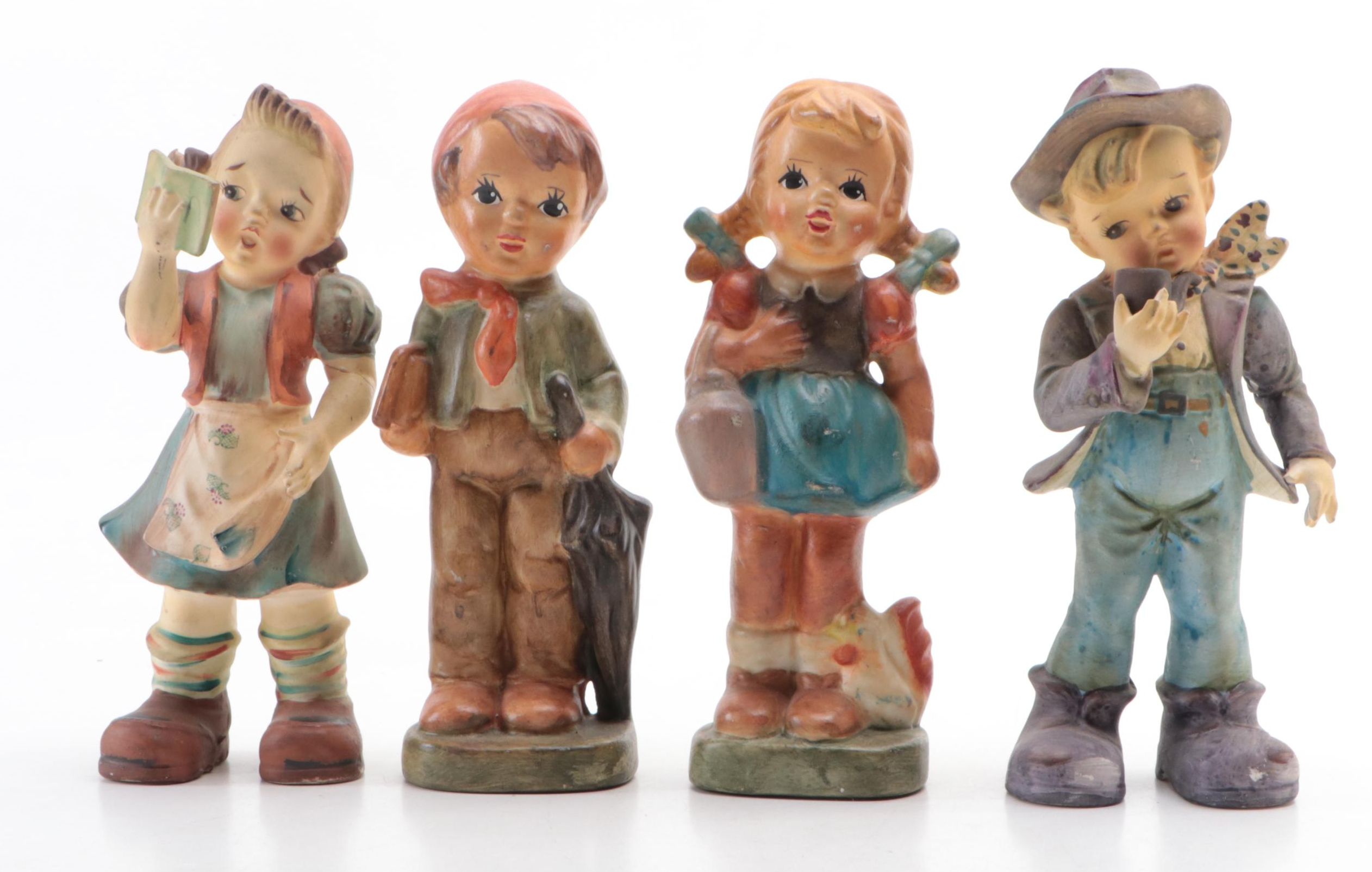 Arnart, Thames Hand-Painted and Other Porcelain Figurines with Resin Elephant