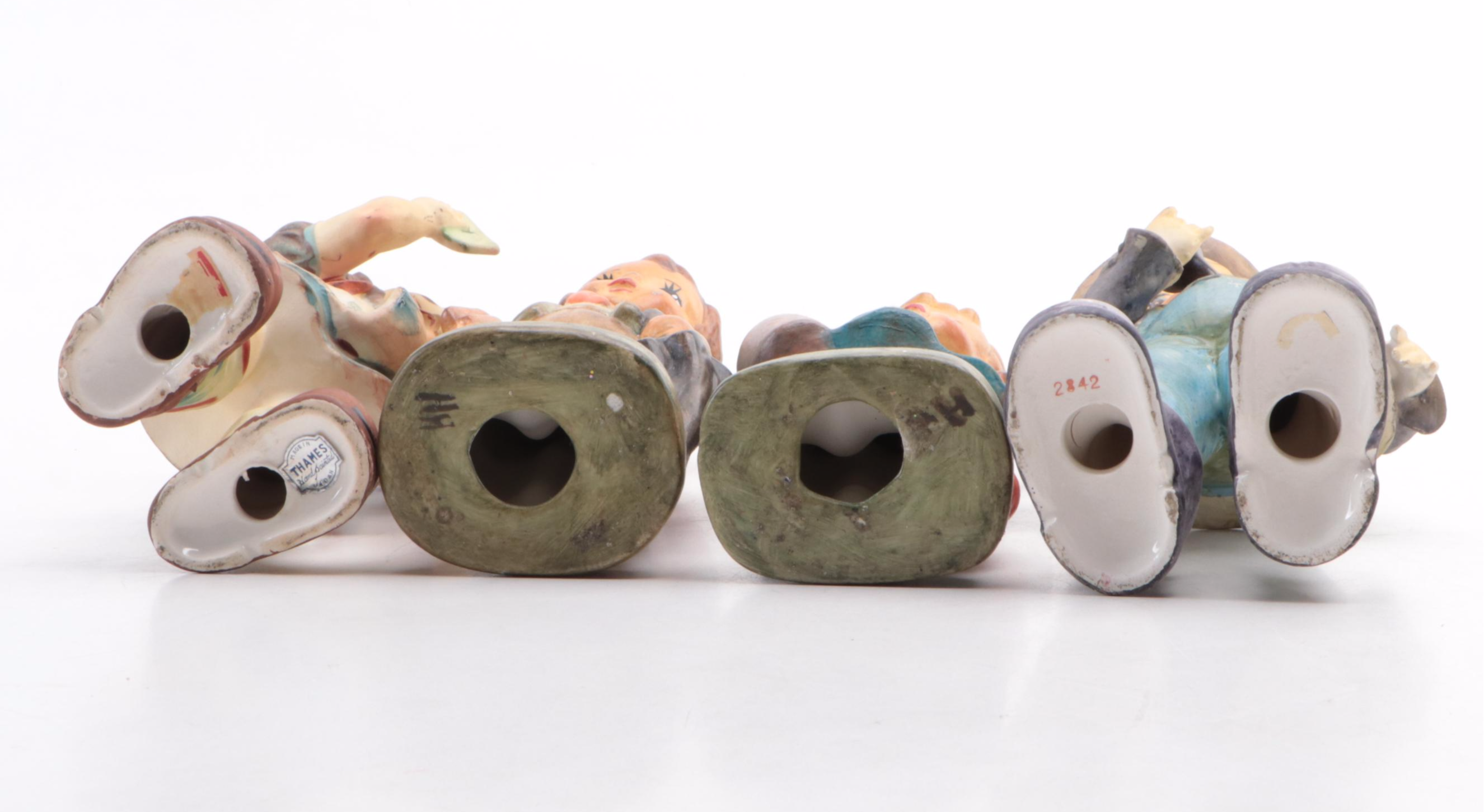 Arnart, Thames Hand-Painted and Other Porcelain Figurines with Resin Elephant