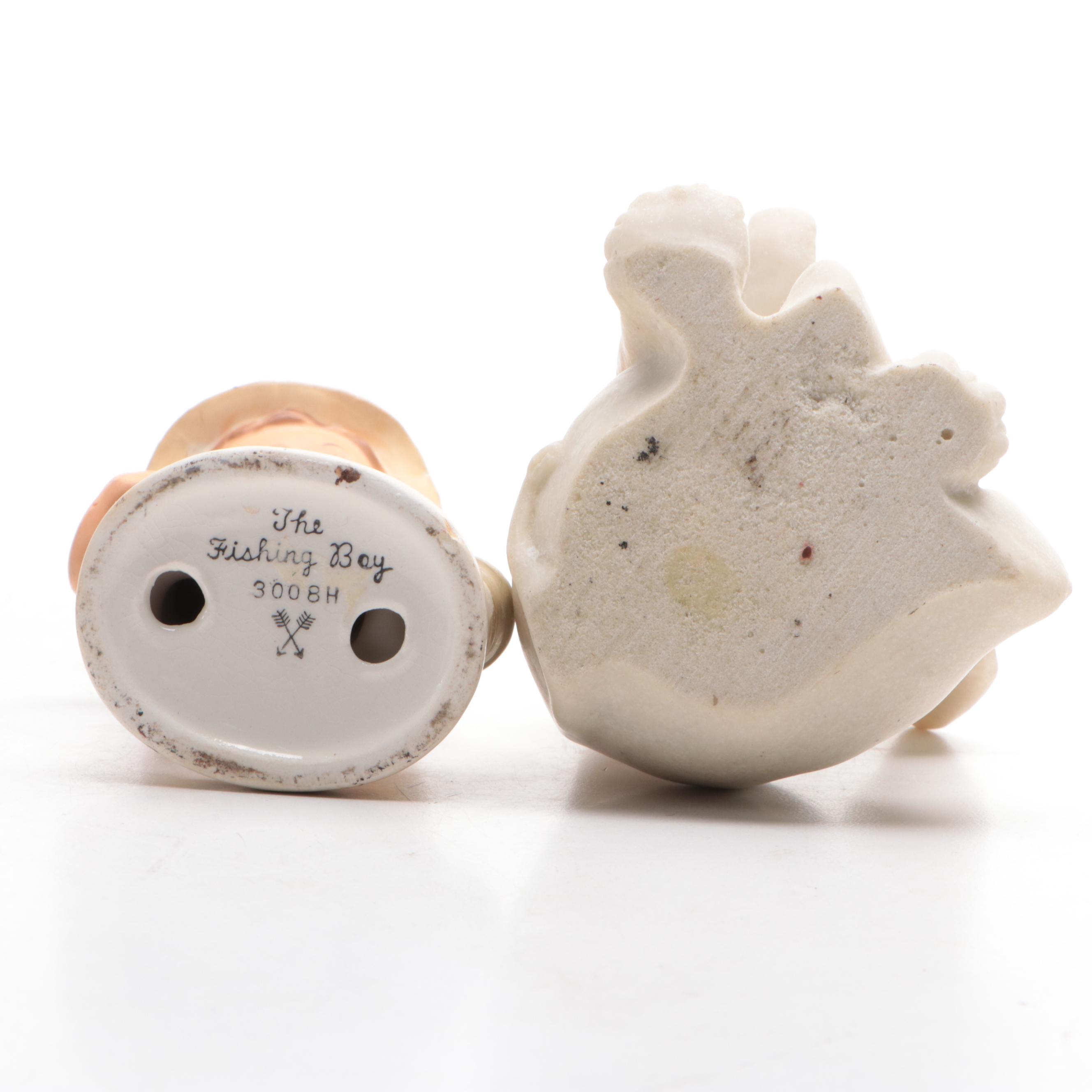 Arnart, Thames Hand-Painted and Other Porcelain Figurines with Resin Elephant