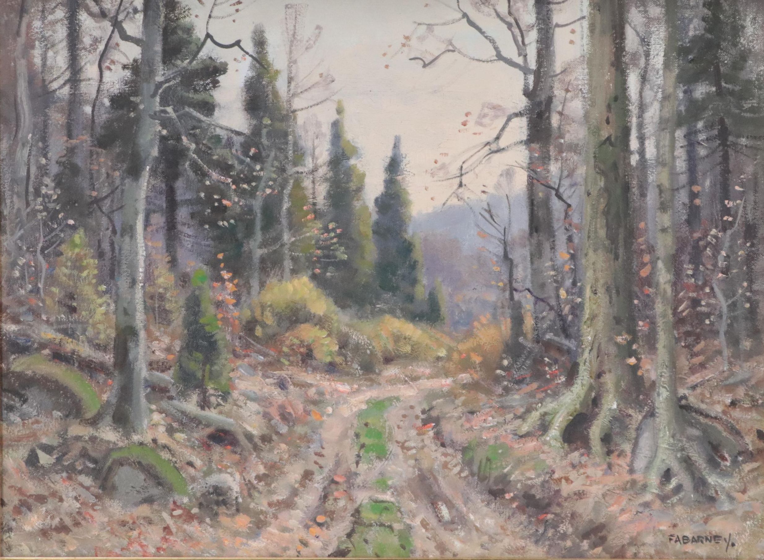 Frank A. Barney Oil Painting "Woodland Scene"